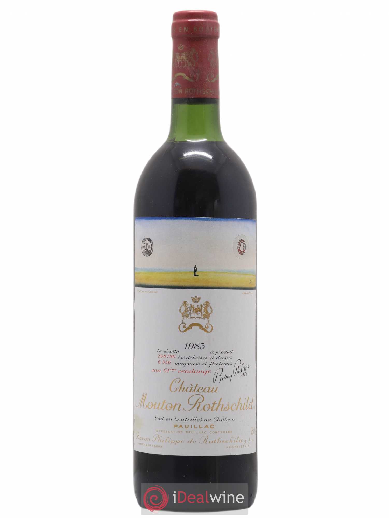 Château Mouton Rothschild 1er Grand Cru Classé 1983 - Lot de 1 bouteille - 0