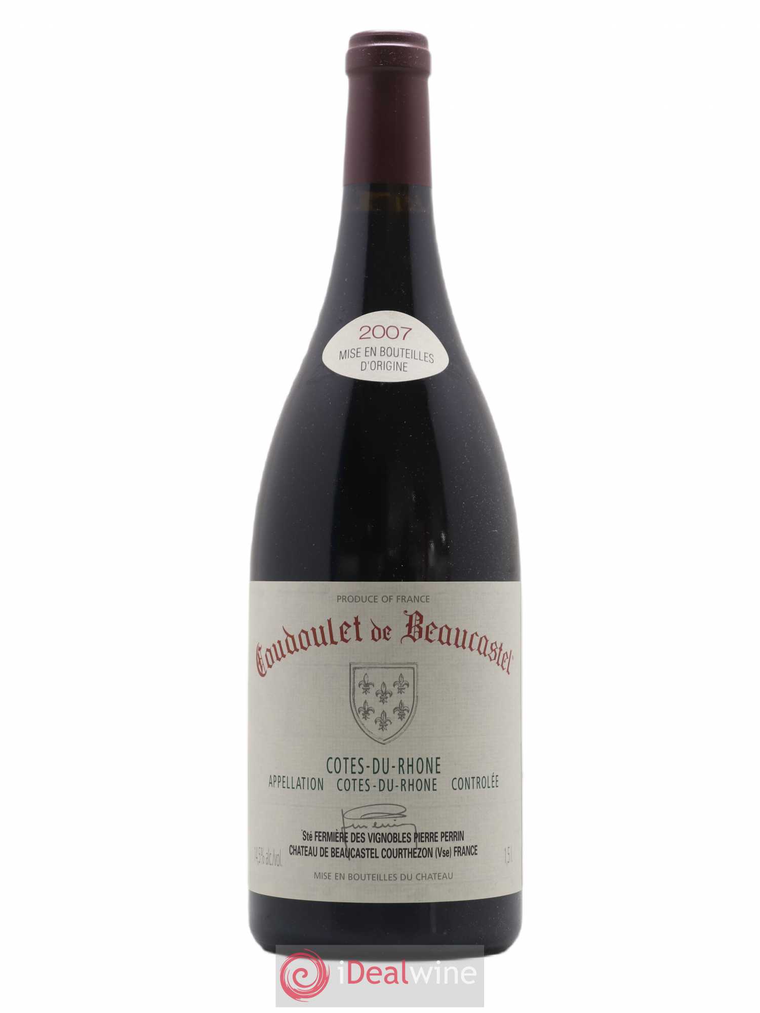 Côtes-du-Rhône Coudoulet de Beaucastel Famille Perrin 2007 - Lot de 1 magnum - 0