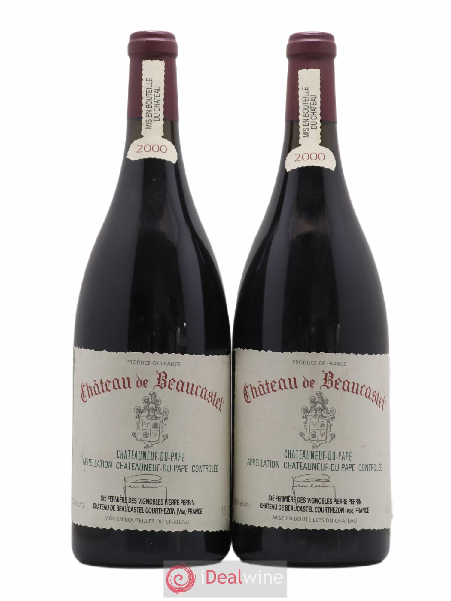 Châteauneuf-du-Pape Château de Beaucastel Famille Perrin 2000 - Lot de 2 magnums - 0