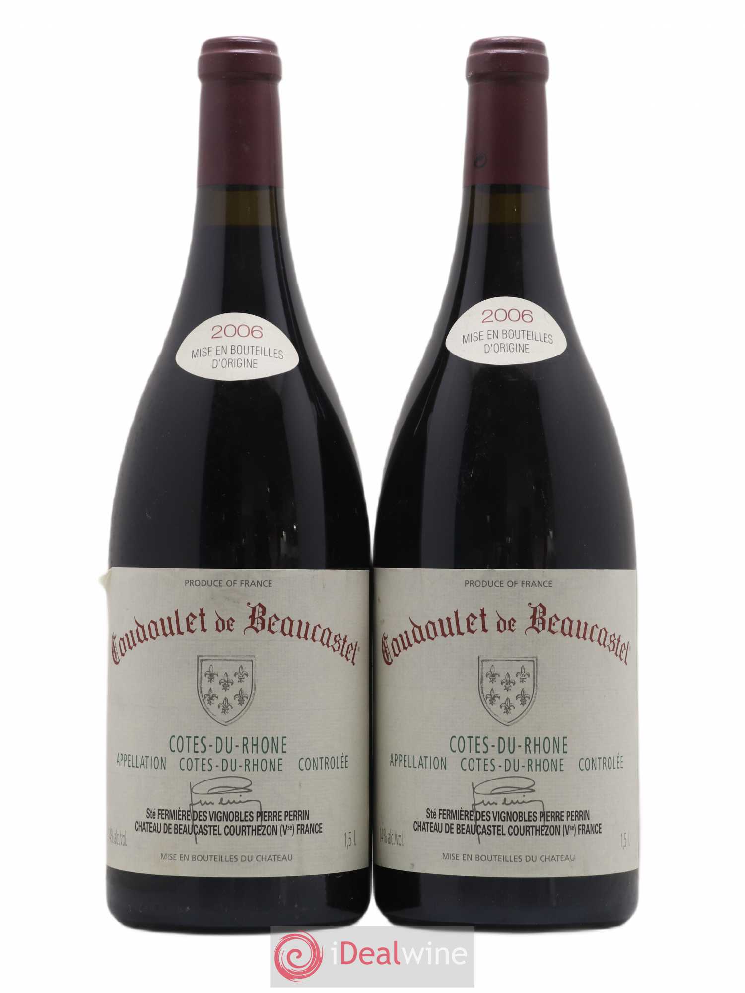 Côtes-du-Rhône Coudoulet de Beaucastel Famille Perrin 2006 - Lot de 2 magnums - 0