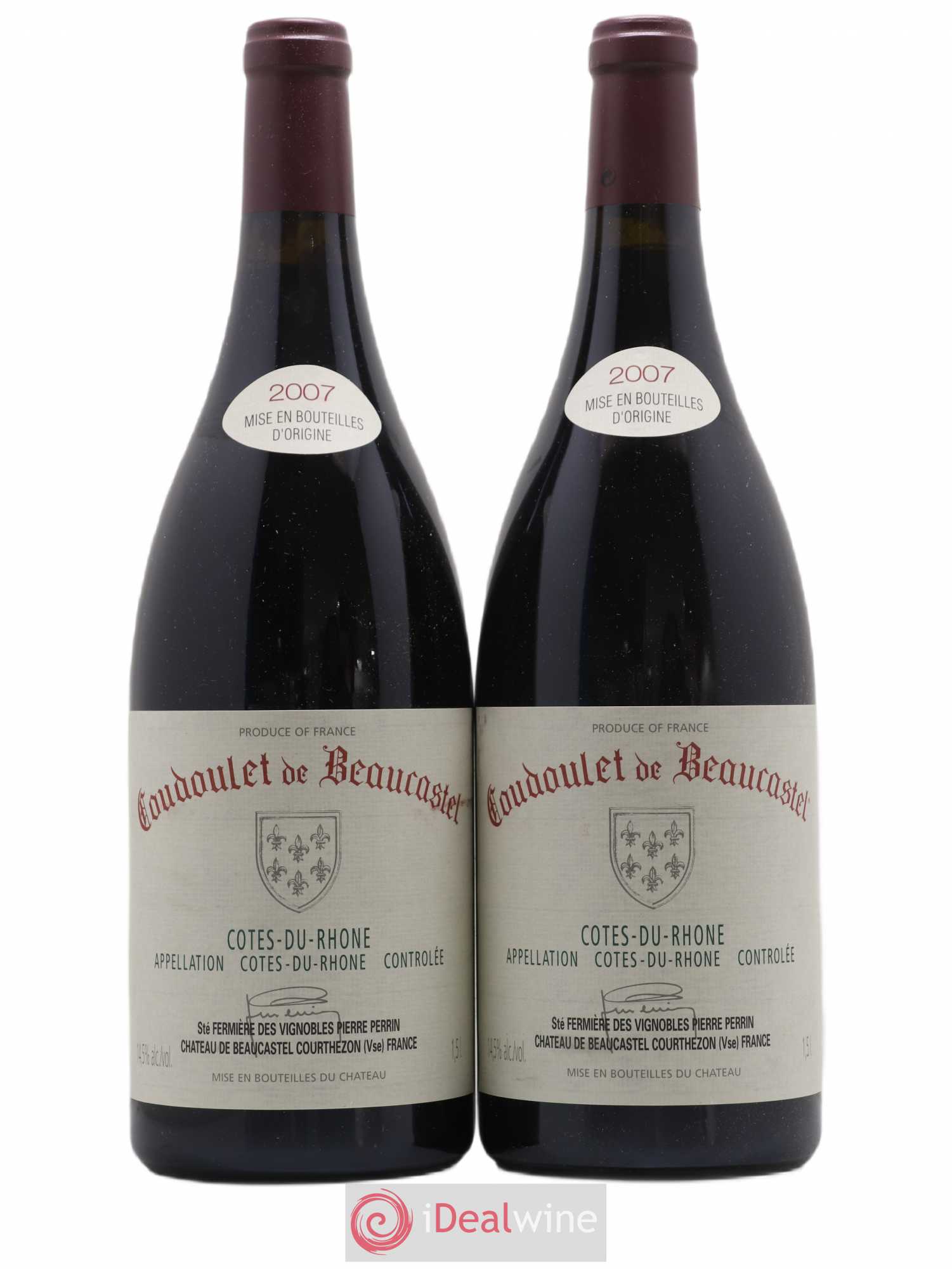 Côtes-du-Rhône Coudoulet de Beaucastel Famille Perrin 2007 - Lot de 2 magnums - 0