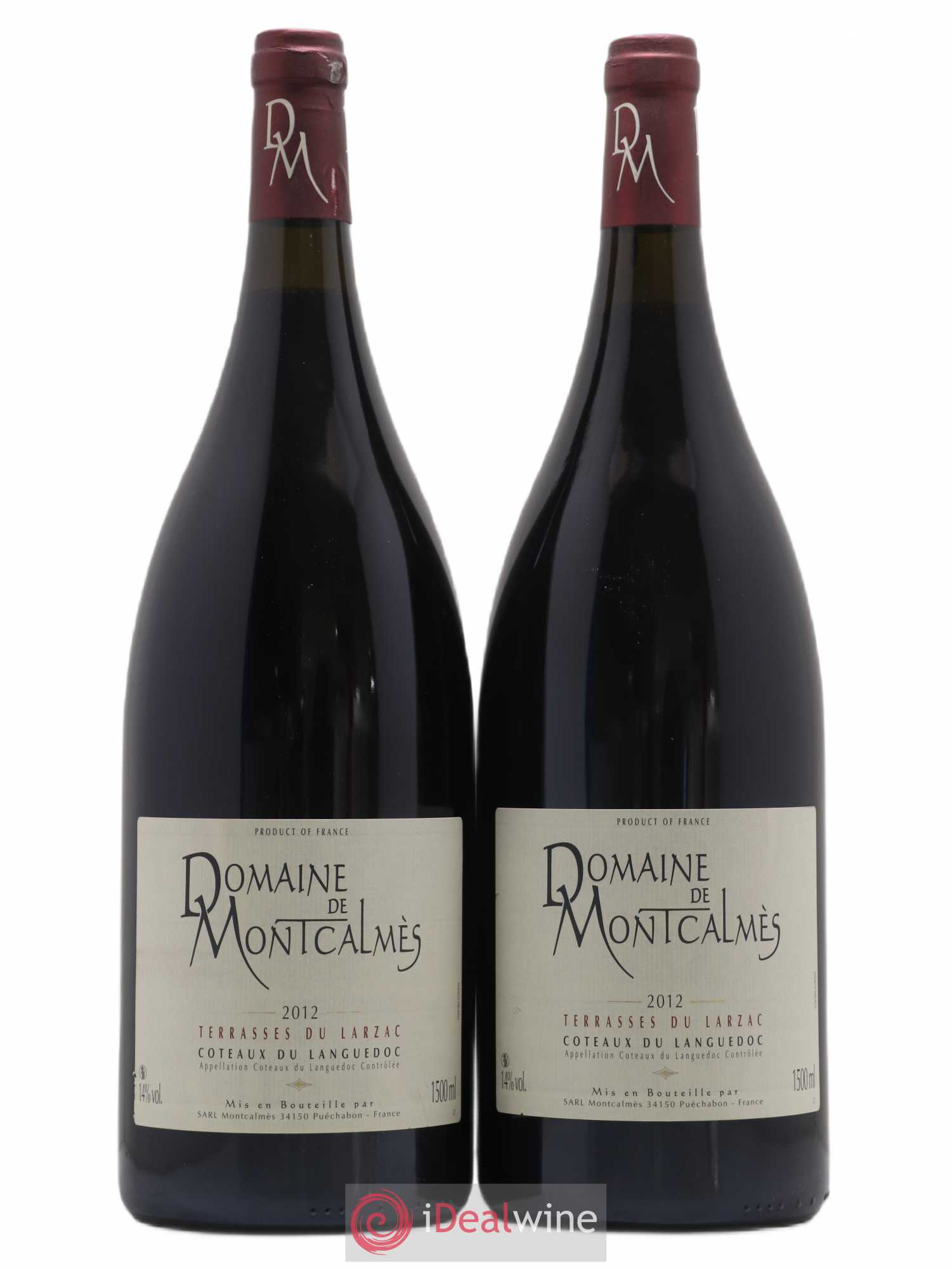 Terrasses du Larzac Domaine de Montcalmès Frédéric Pourtalié 2012 - Lot de 2 magnums - 0