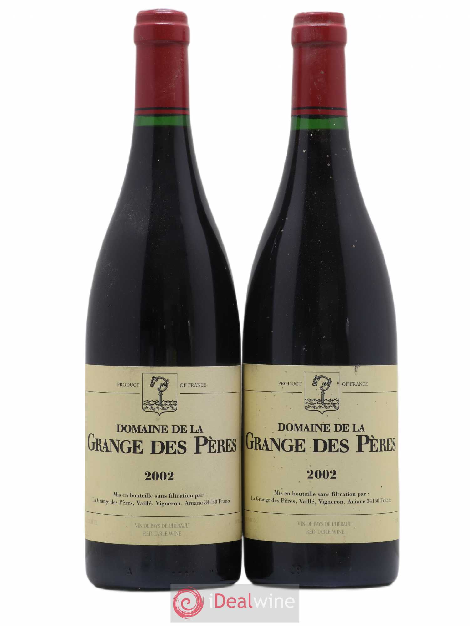 Pays d'Hérault Grange des Pères Laurent Vaillé 2002 - Lot de 2 bouteilles - 0