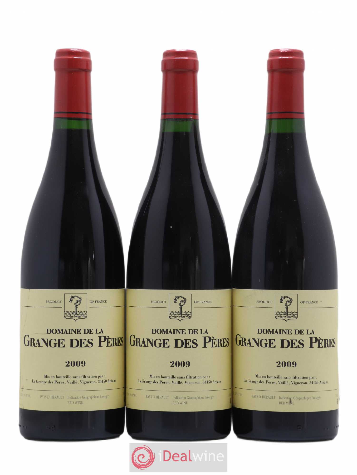 Pays d'Hérault Grange des Pères Laurent Vaillé 2009 - Lot de 3 bouteilles - 0