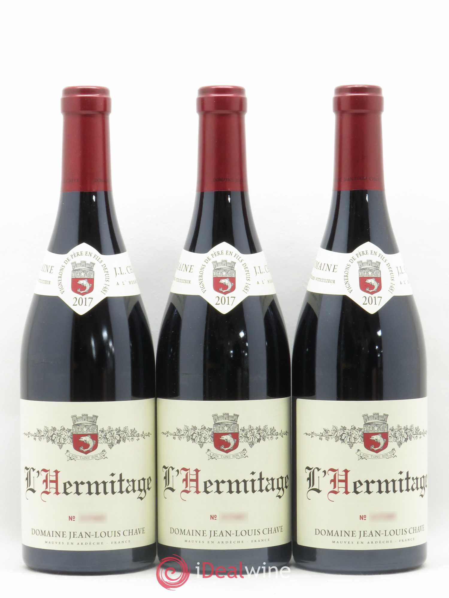 Hermitage Jean-Louis Chave 2017 - Lot de 3 bouteilles - 0