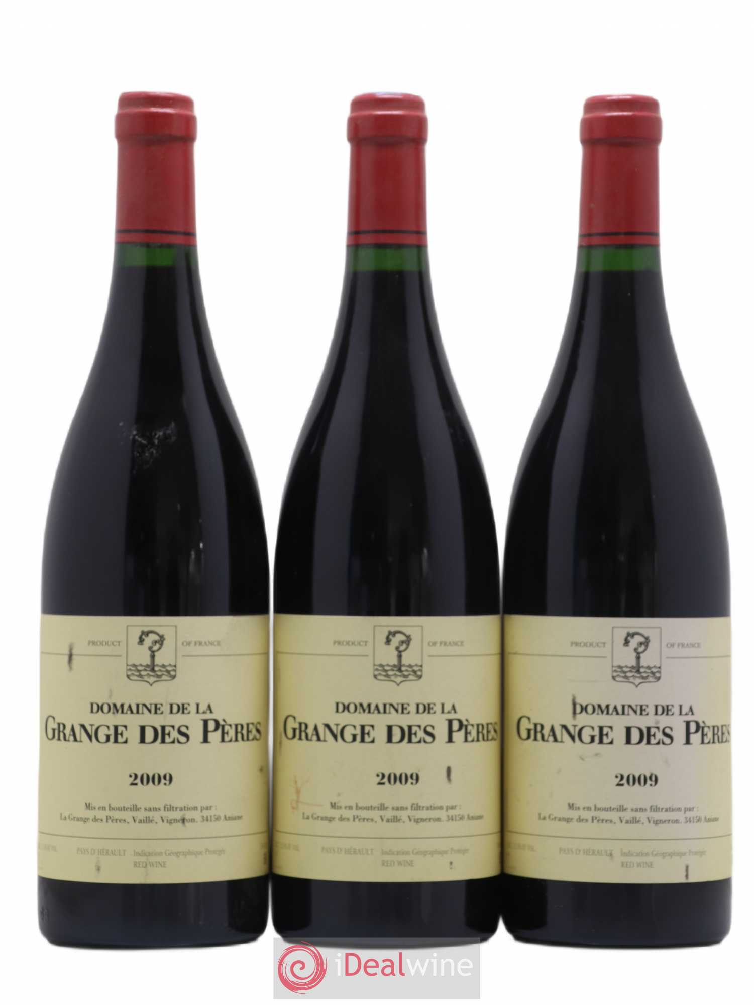 Pays d'Hérault Grange des Pères Laurent Vaillé 2009 - Lot de 3 bouteilles - 0