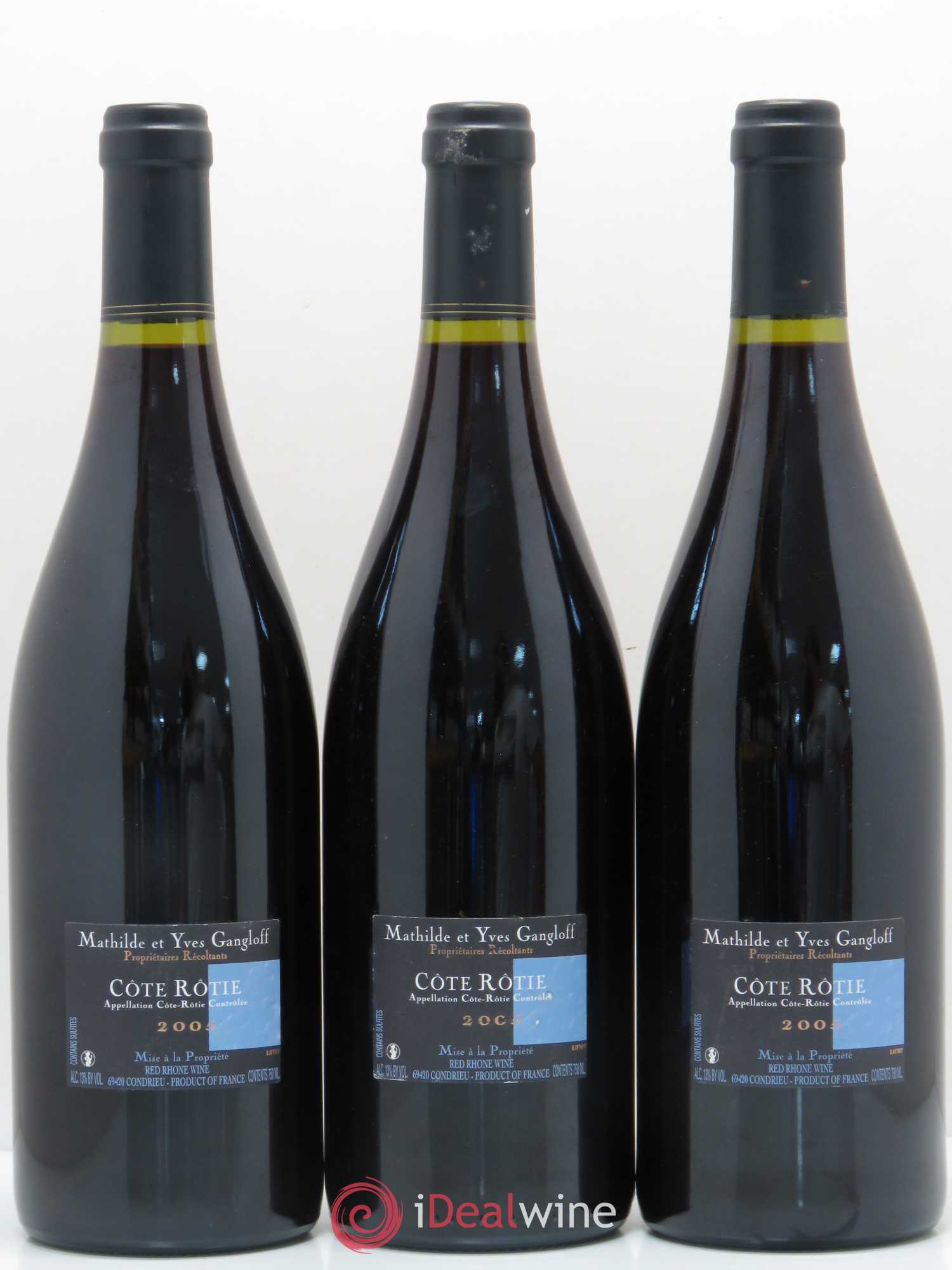 Côte-Rôtie La Barbarine Gangloff (Domaine) 2005 - Lot de 3 bouteilles - 1