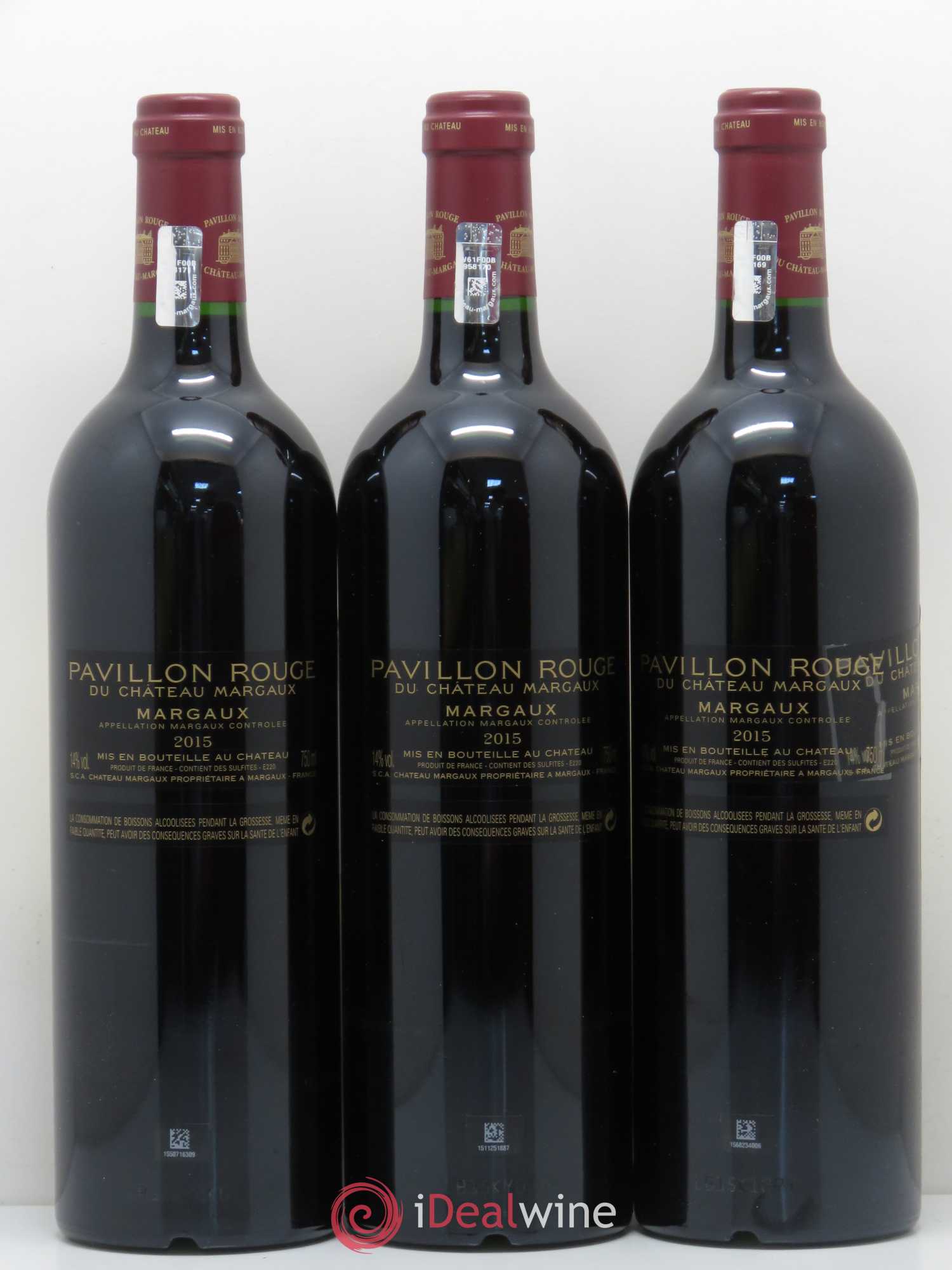 Pavillon Rouge du Château Margaux Second Vin 2015 - Lot de 3 bouteilles - 1