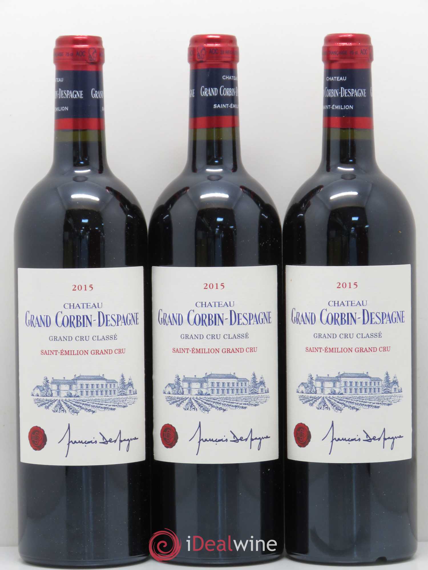 Château Grand Corbin Despagne Grand Cru Classé 2015 - Lot de 12 bouteilles - 1