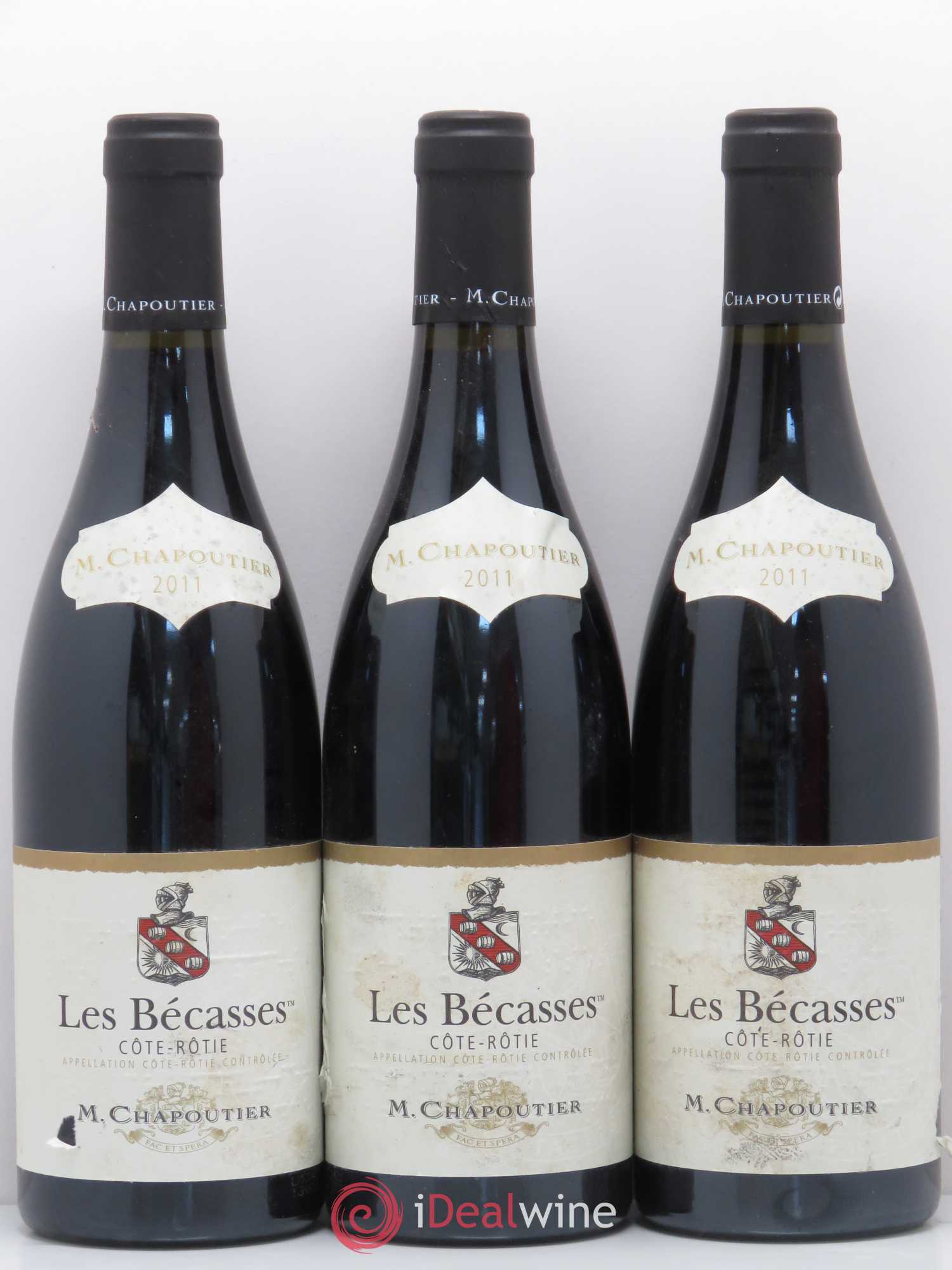 Côte-Rôtie Les Bécasses Chapoutier 2011 - Lot de 3 bouteilles - 0