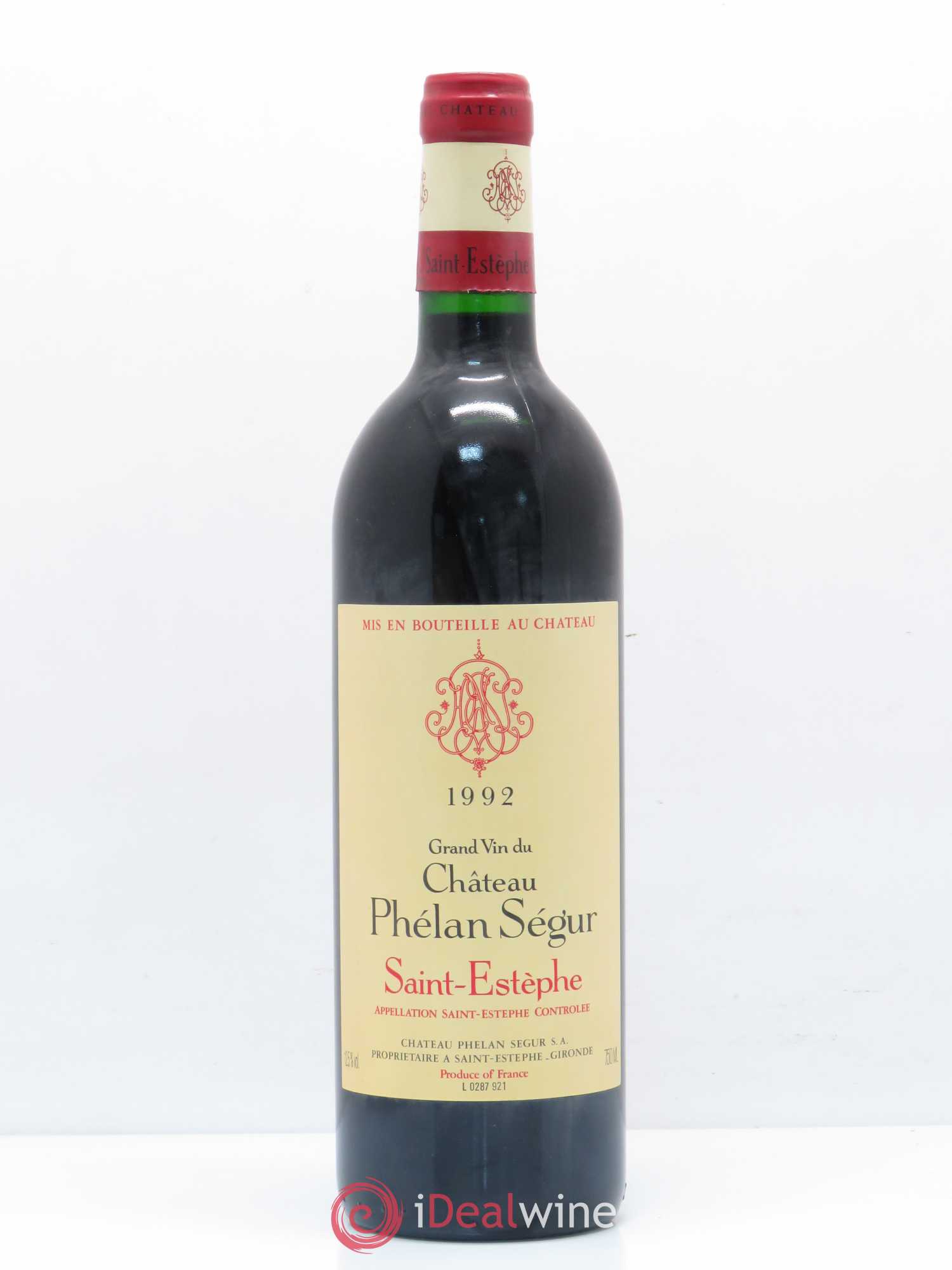 Château Phélan Ségur 1992 - Lot de 1 bouteille - 0