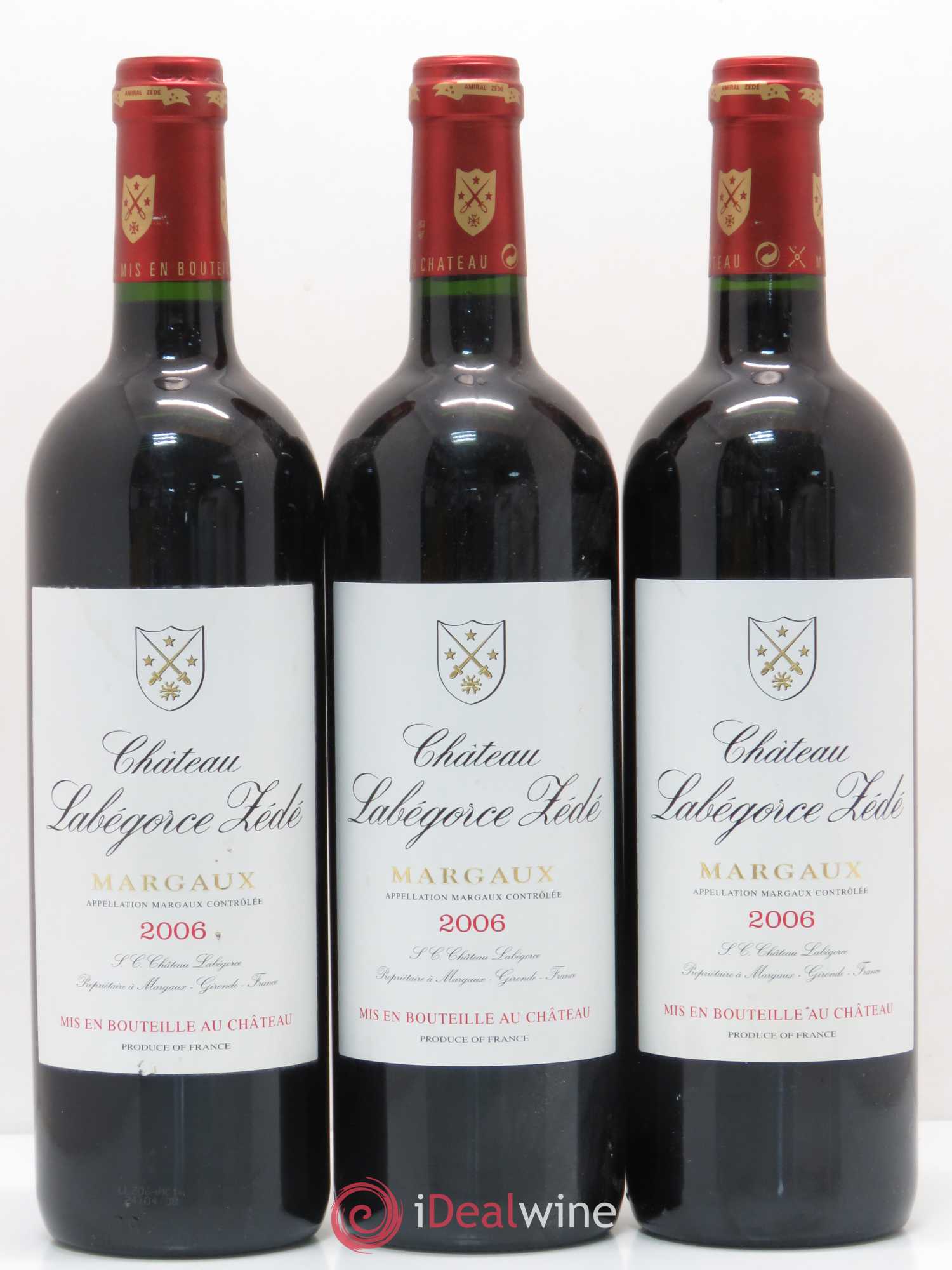 Château Labegorce Zédé Cru Bourgeois 2006 - Lot de 3 bouteilles - 0