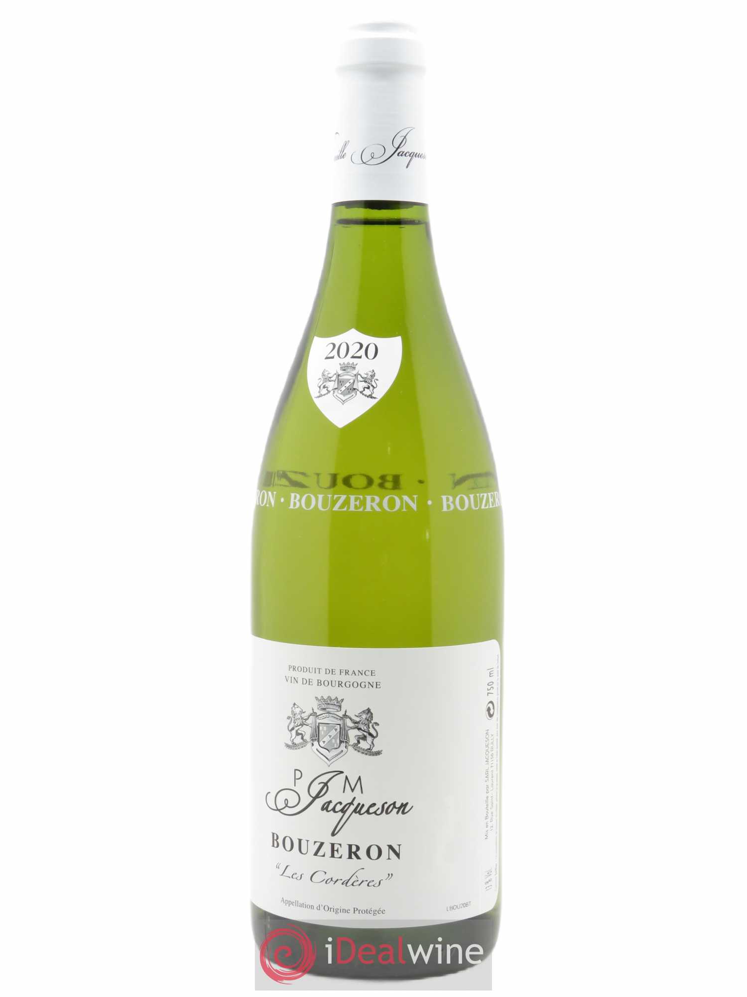 Bouzeron Les Cordères Paul & Marie Jacqueson 2020 - Lot of 1 bottle - 1