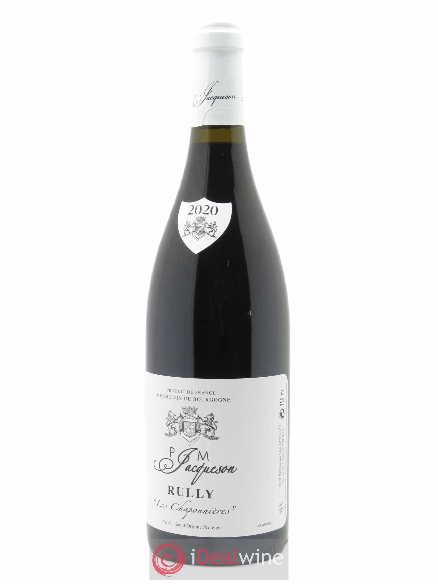 Rully Les Chaponnières Paul & Marie Jacqueson 2020 - Lot de 1 bouteille - 1