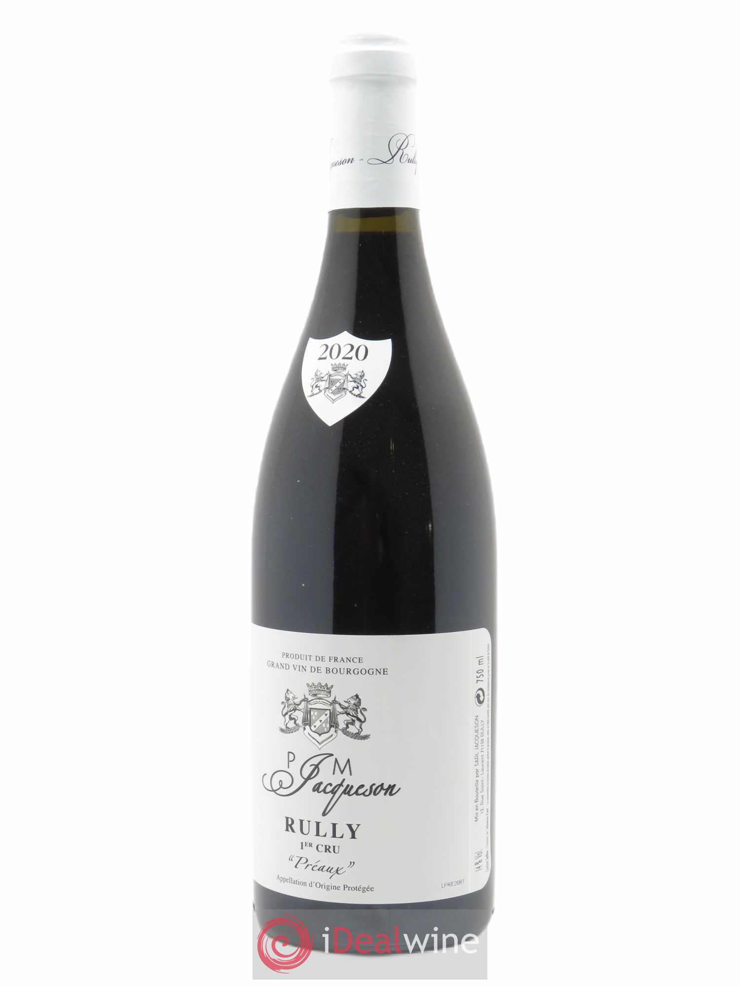 Rully 1er Cru Préaux Paul & Marie Jacqueson 2020 - Lot de 1 bouteille - 1