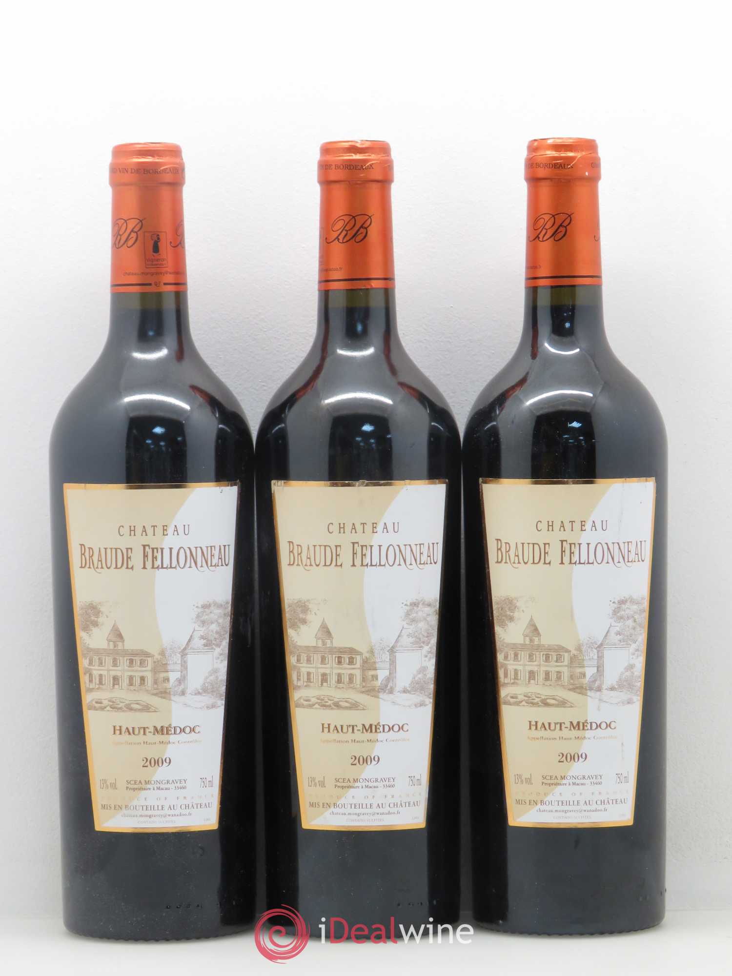 Haut Médoc Chateau Braude Fellonneau (sans prix de réserve) 2009 - Posten von 12 Flaschen - 1