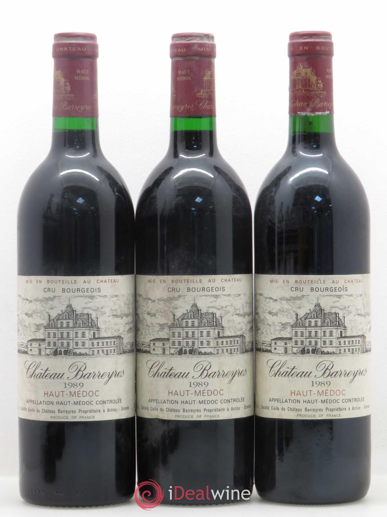 Château Barreyres Cru Bourgeois 1989 - Lot de 12 bouteilles - 2