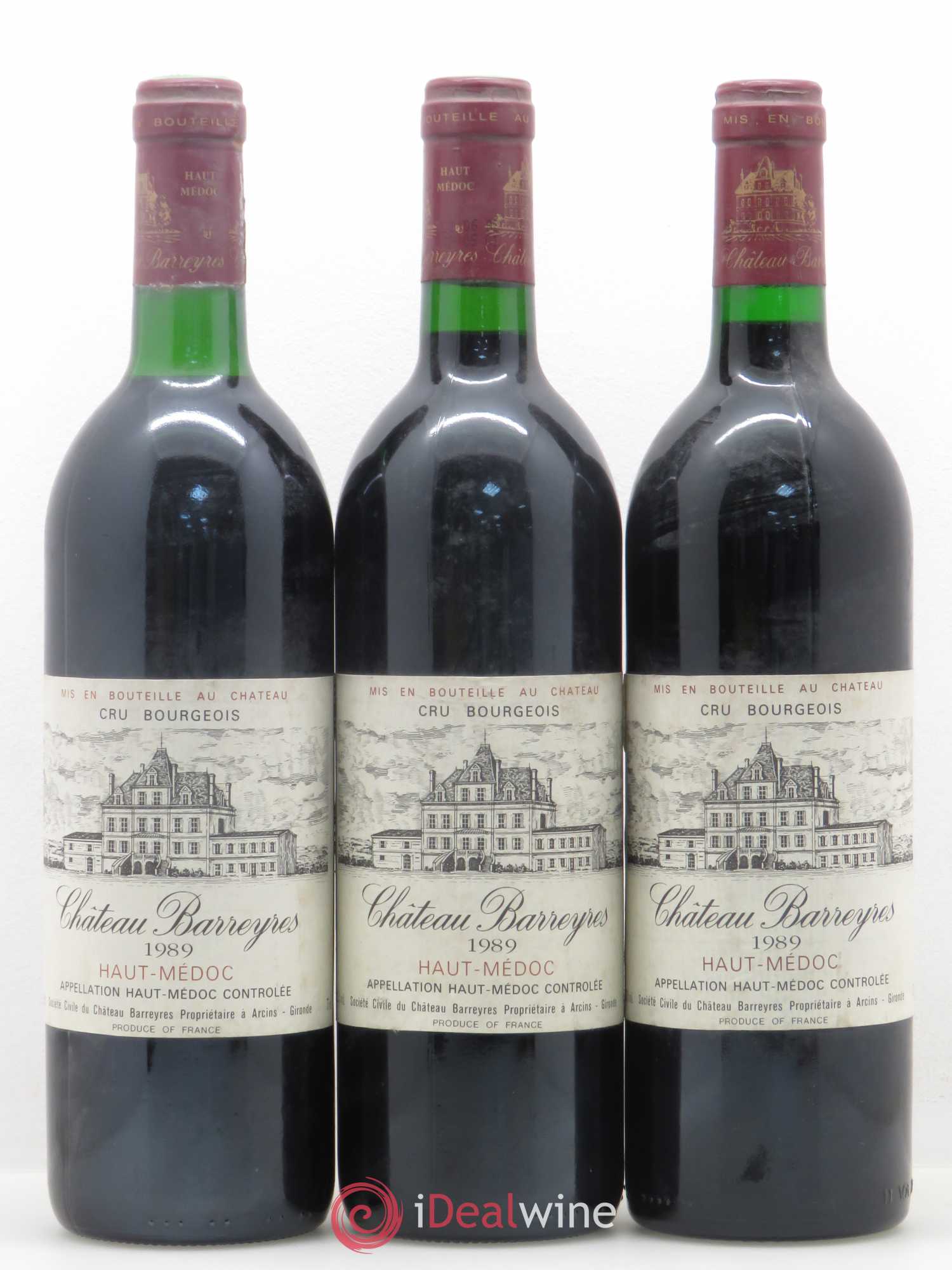 Château Barreyres Cru Bourgeois 1989 - Lot de 12 bouteilles - 3