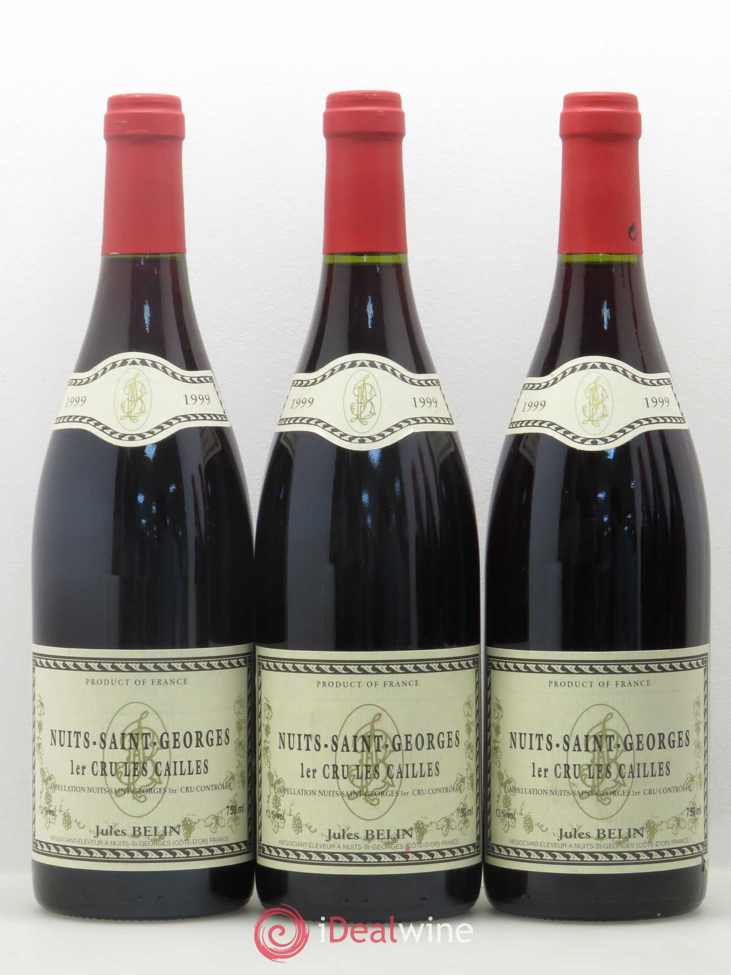 Nuits-Saint-Georges 1er Cru les cailles Jules Belin 1999 - Posten von 6 Flaschen - 1