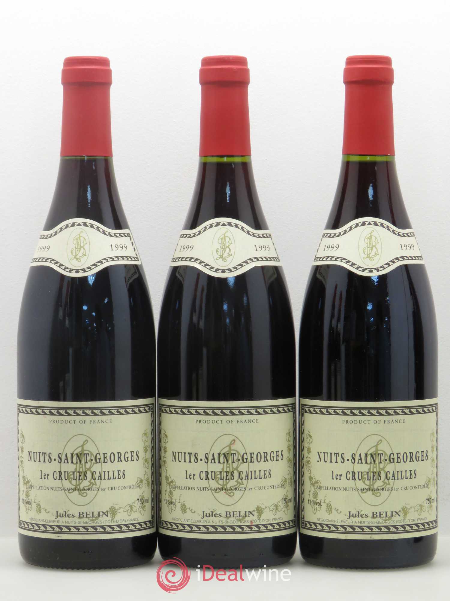 Nuits-Saint-Georges 1er Cru les cailles Jules Belin 1999 - Posten von 6 Flaschen - 2