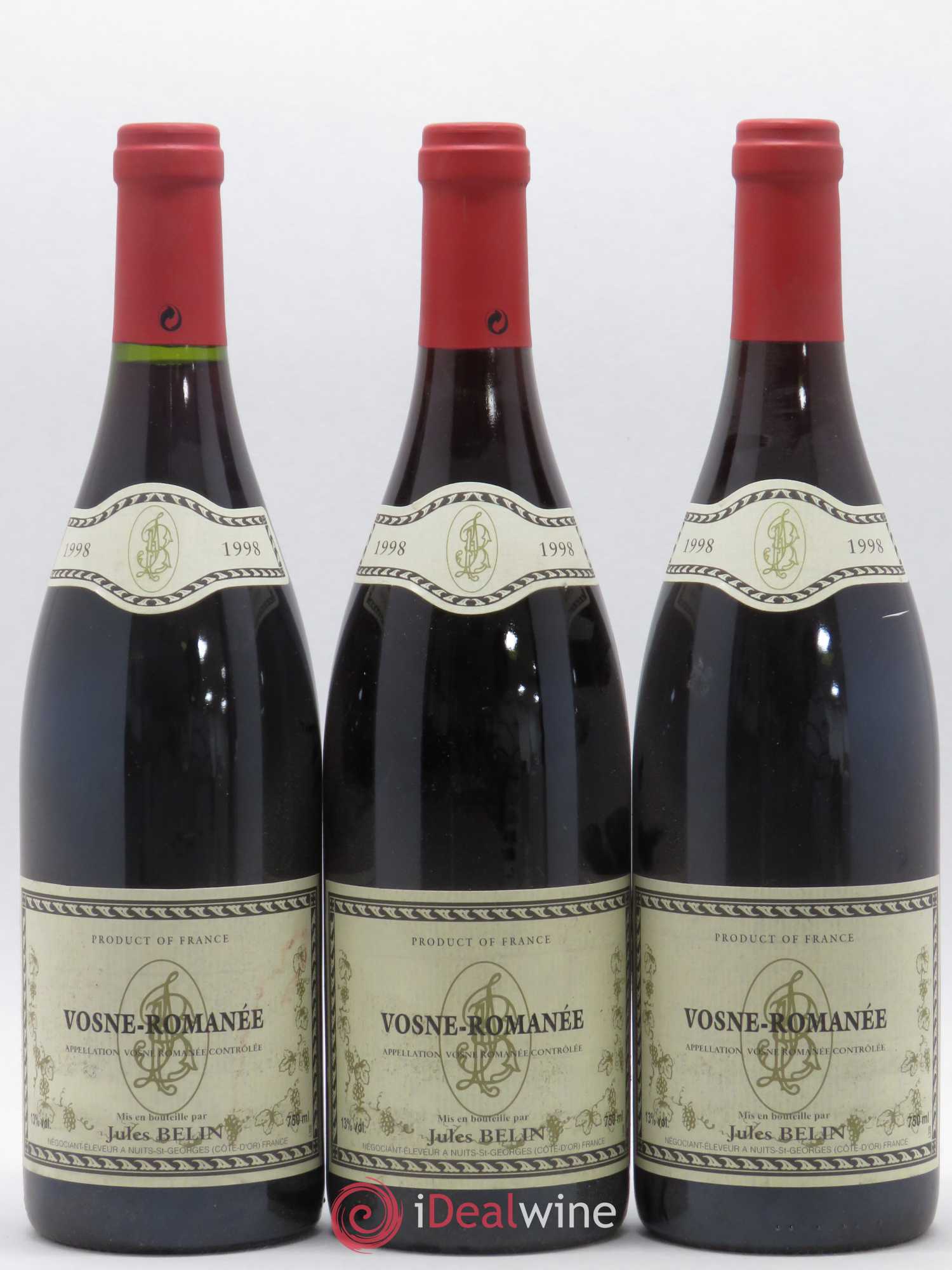 Vosne-Romanée Jules Belin 1998 - Posten von 3 Flaschen - 0