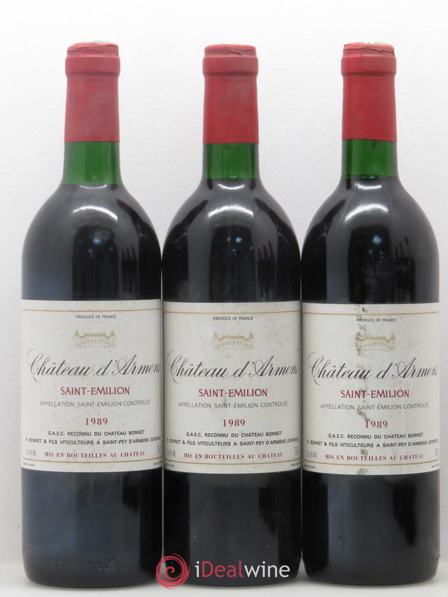Château Armens Grand Cru 1989 - Lot de 6 bouteilles - 1