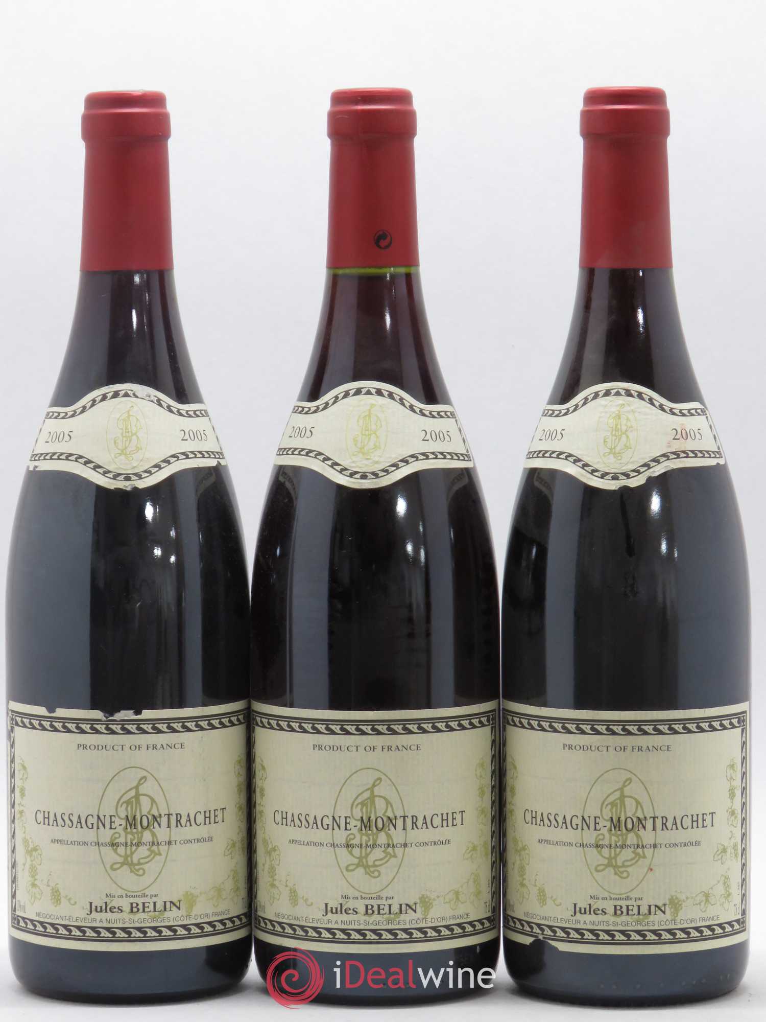 Chassagne-Montrachet Jules Belin 2005 - Lot de 3 bouteilles - 0