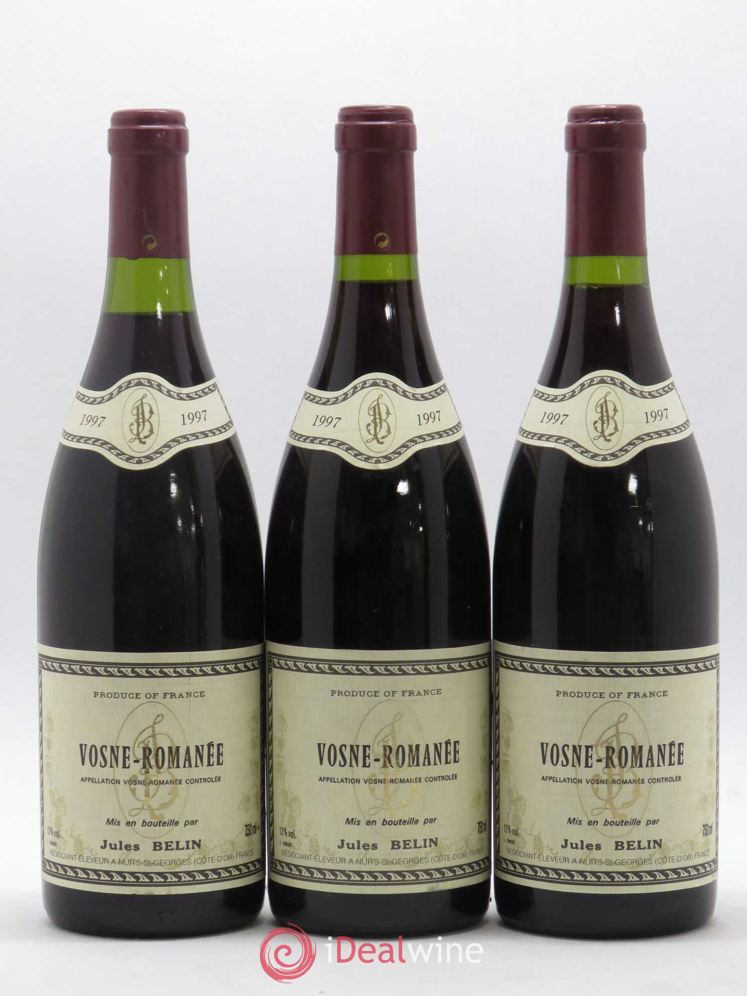 Vosne-Romanée Jules Belin 1997 - Posten von 3 Flaschen - 0
