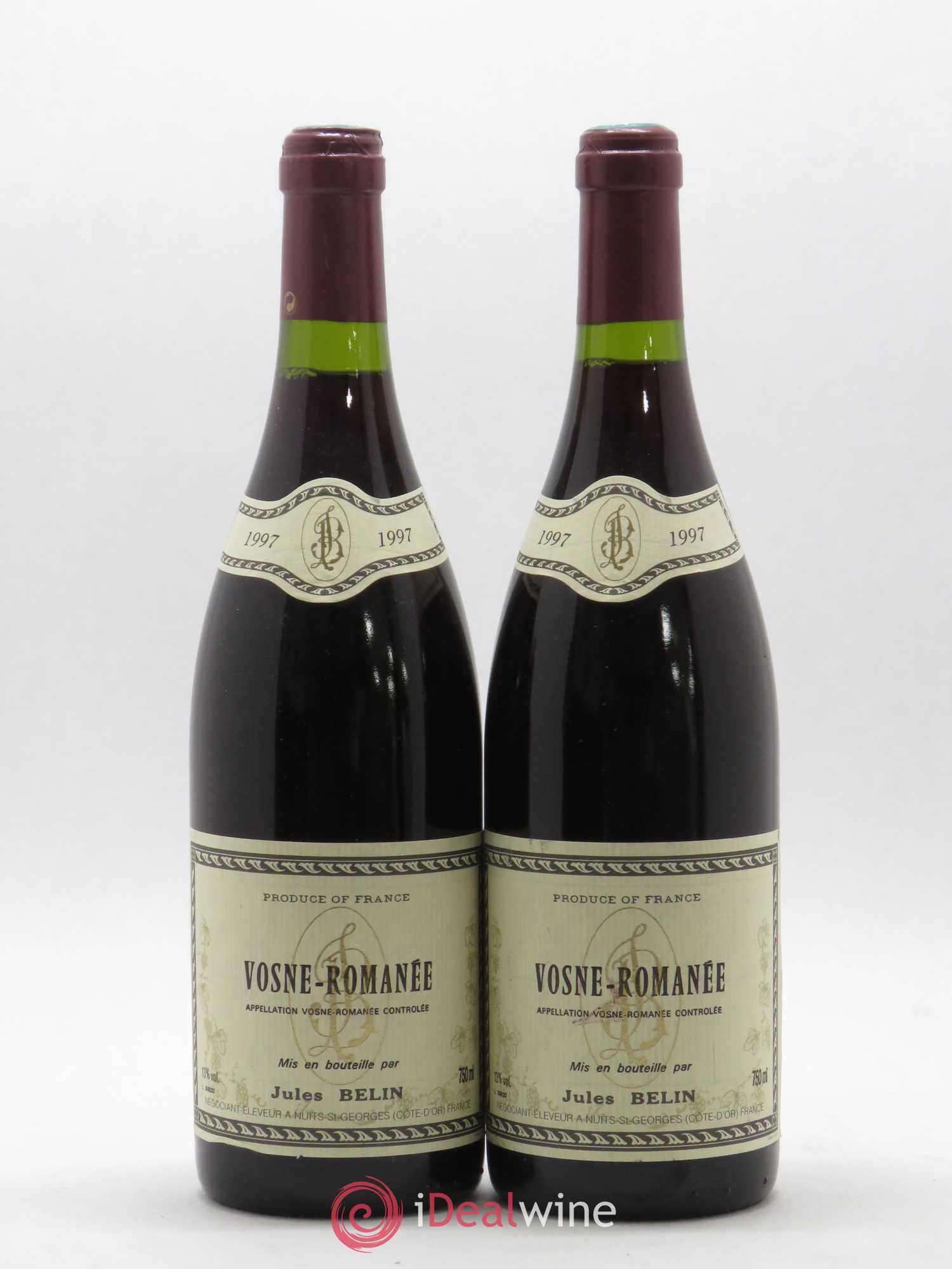 Vosne-Romanée Jules Belin 1997 - Lot de 2 bouteilles - 0