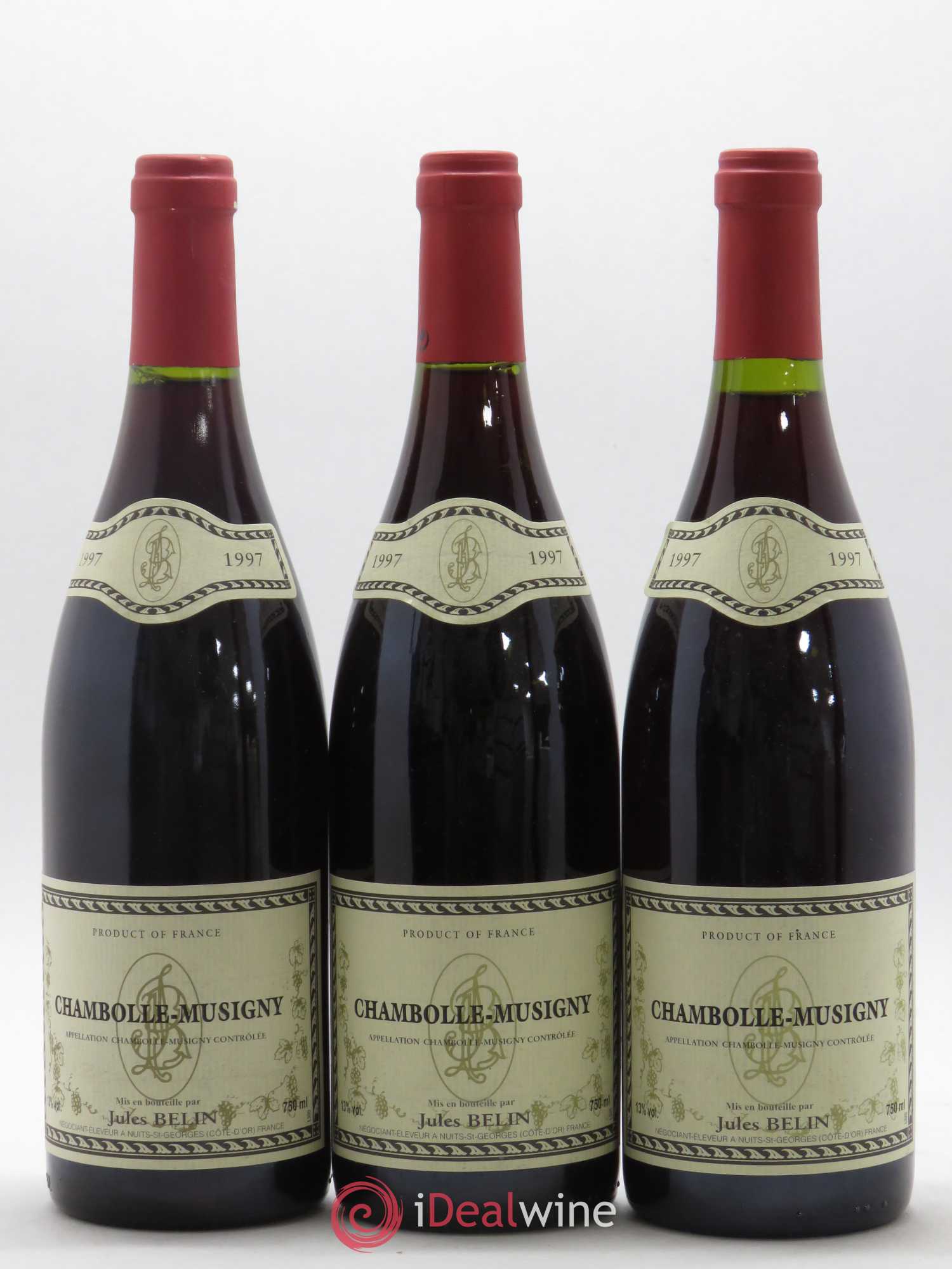 Chambolle-Musigny Jules Belin 1997 - Lot de 3 bouteilles - 0