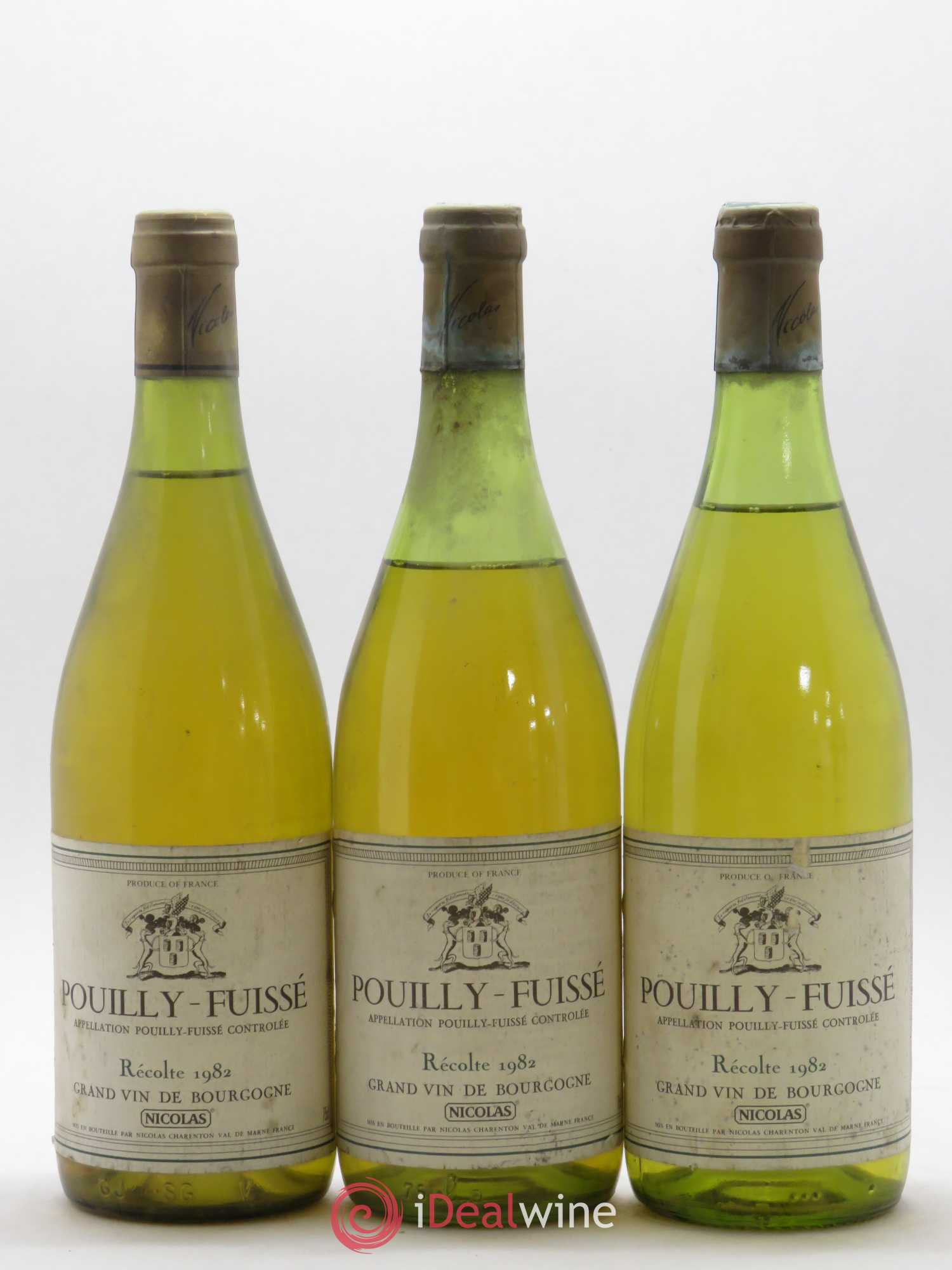 Pouilly-Fuissé Sélection Nicolas 1982 - Posten von 3 Flaschen - 0