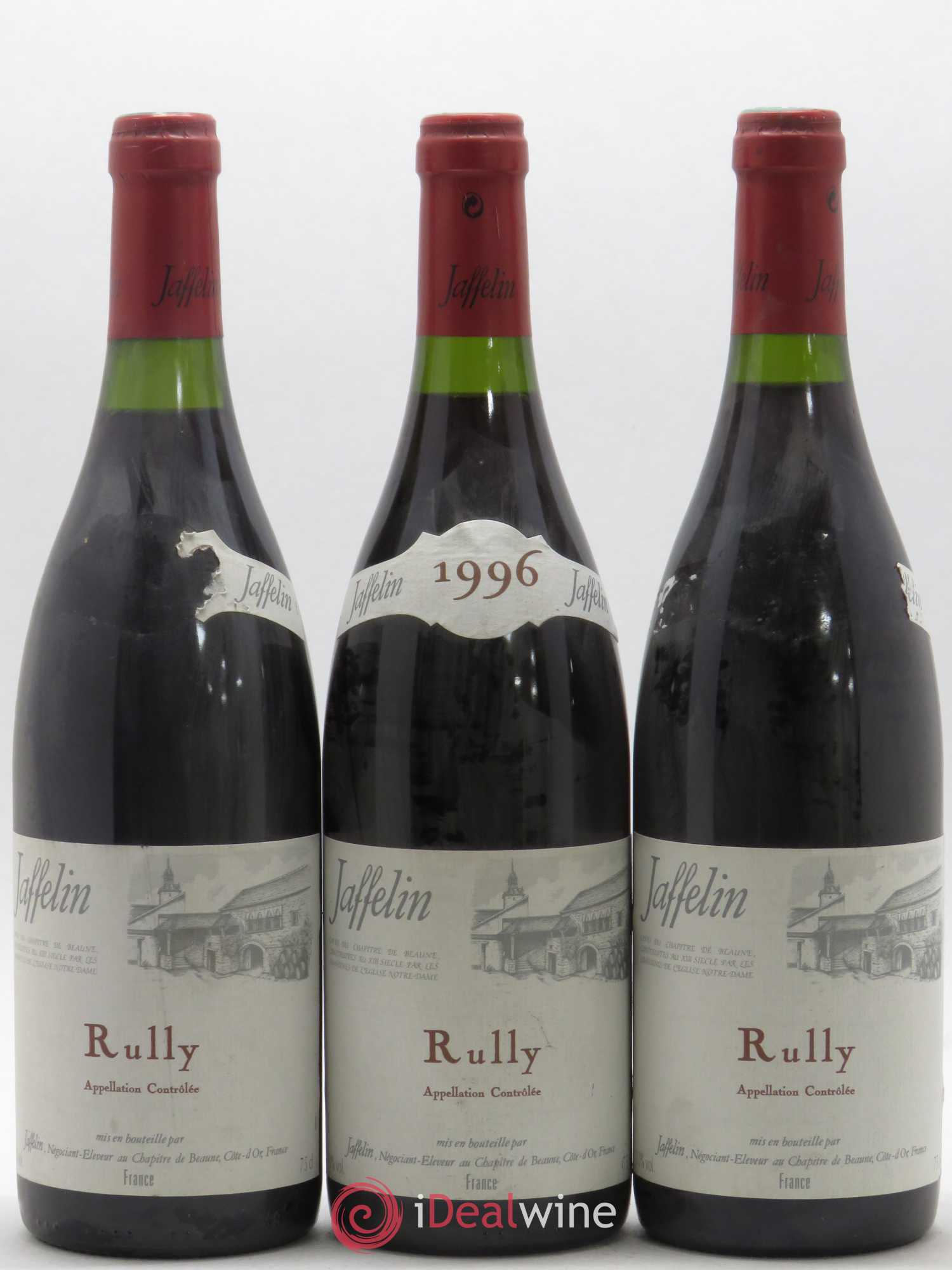 Rully Jaffelin 1996 - Lot of 3 bottles - 0
