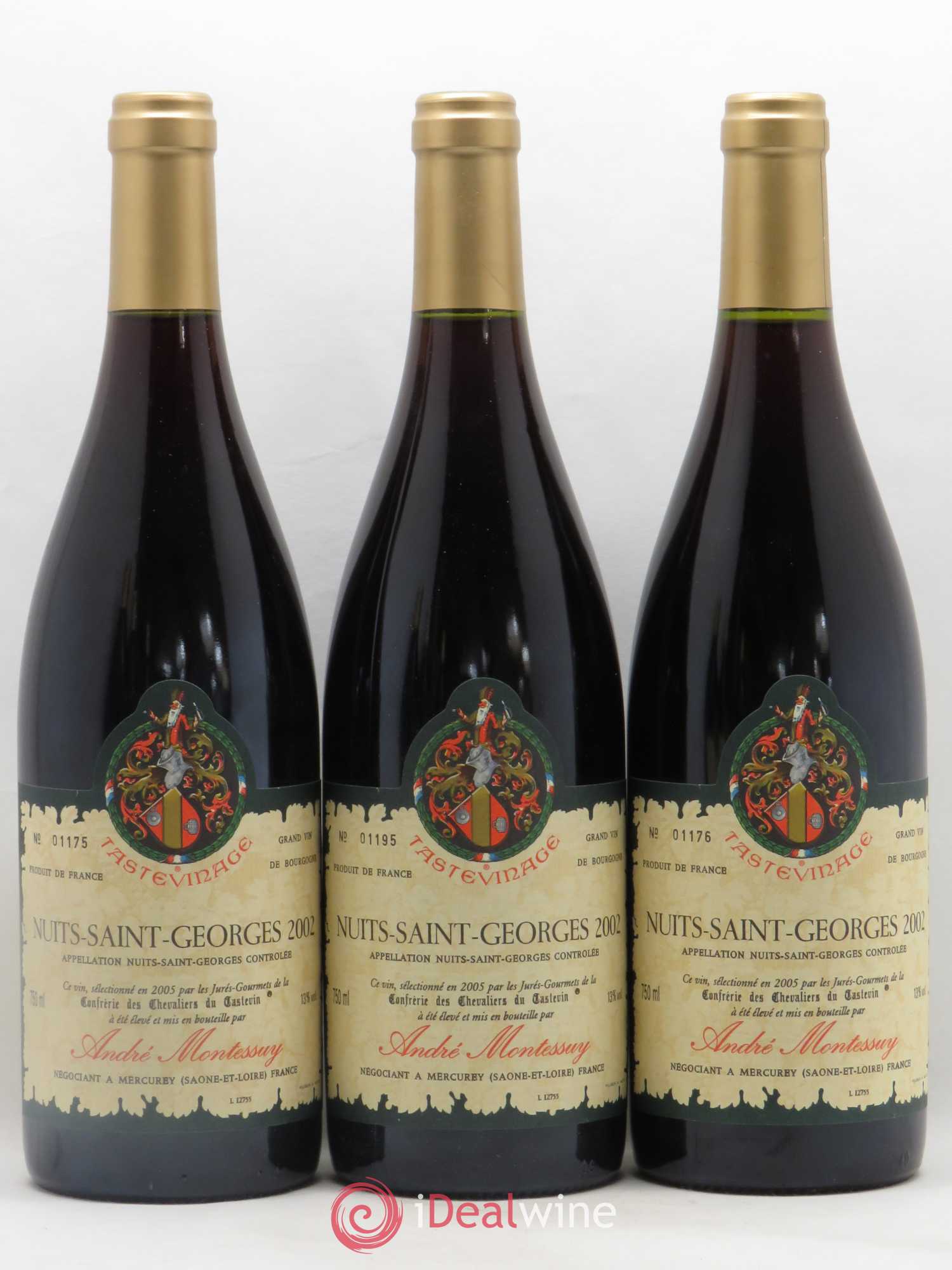 Nuits-Saint-Georges André Montessuy Tastevinage 2002 - Lot of 6 bottles - 2