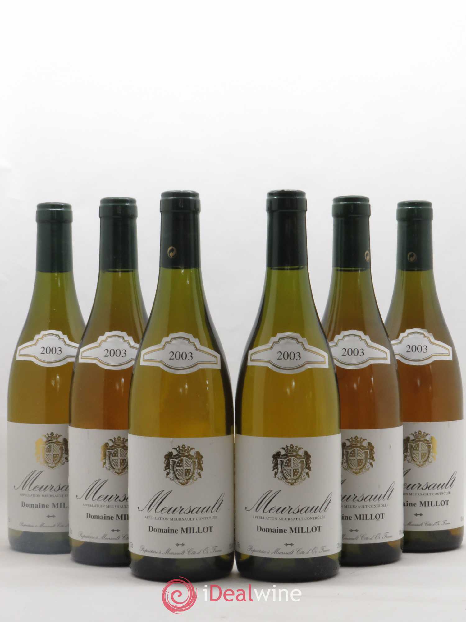 Meursault Domaine Millot 2003 - Lot de 6 bouteilles - 0