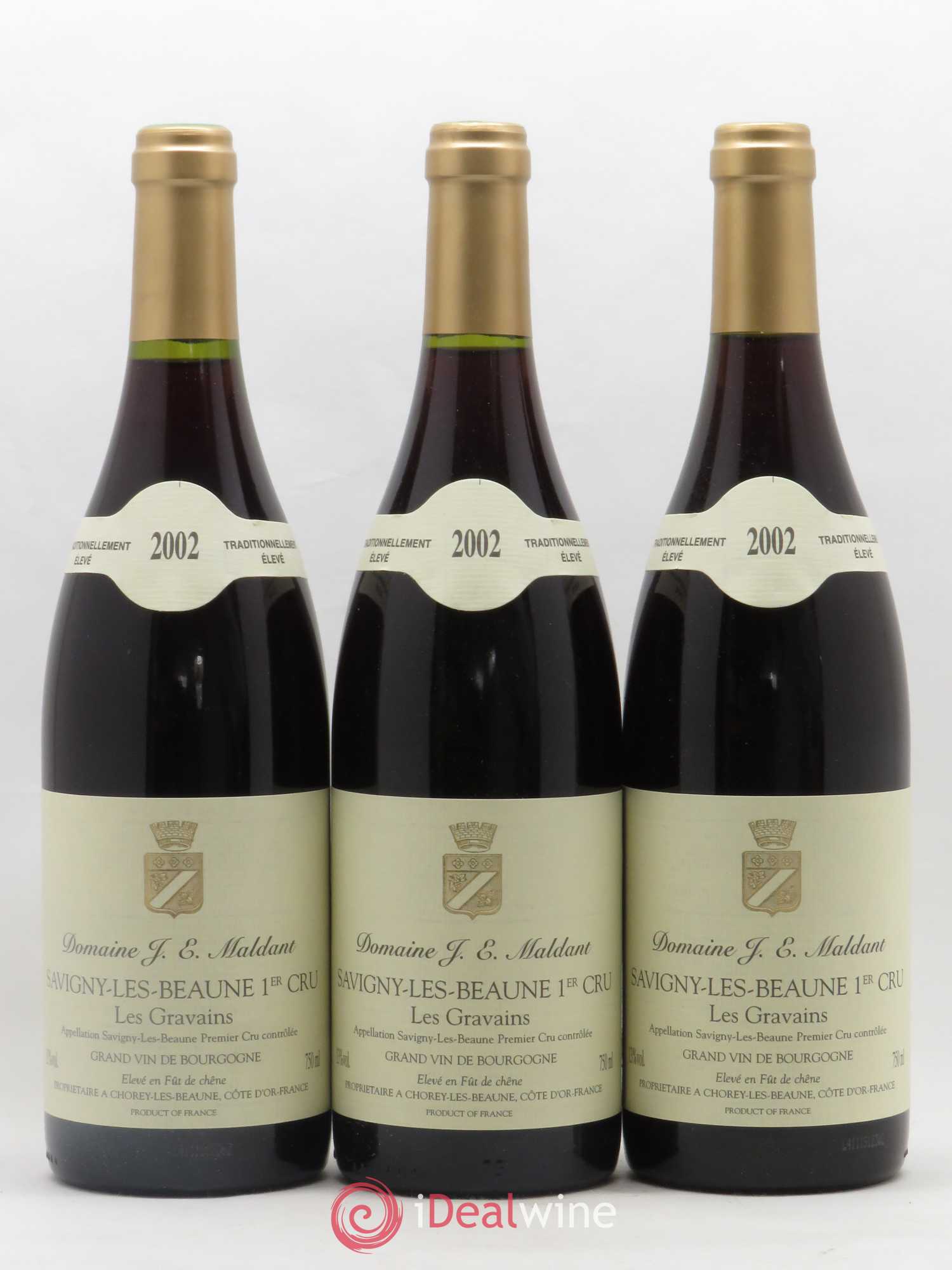 Savigny-lès-Beaune 1er Cru Les Gravins Domaine Maldant 2002 - Posten von 6 Flaschen - 1