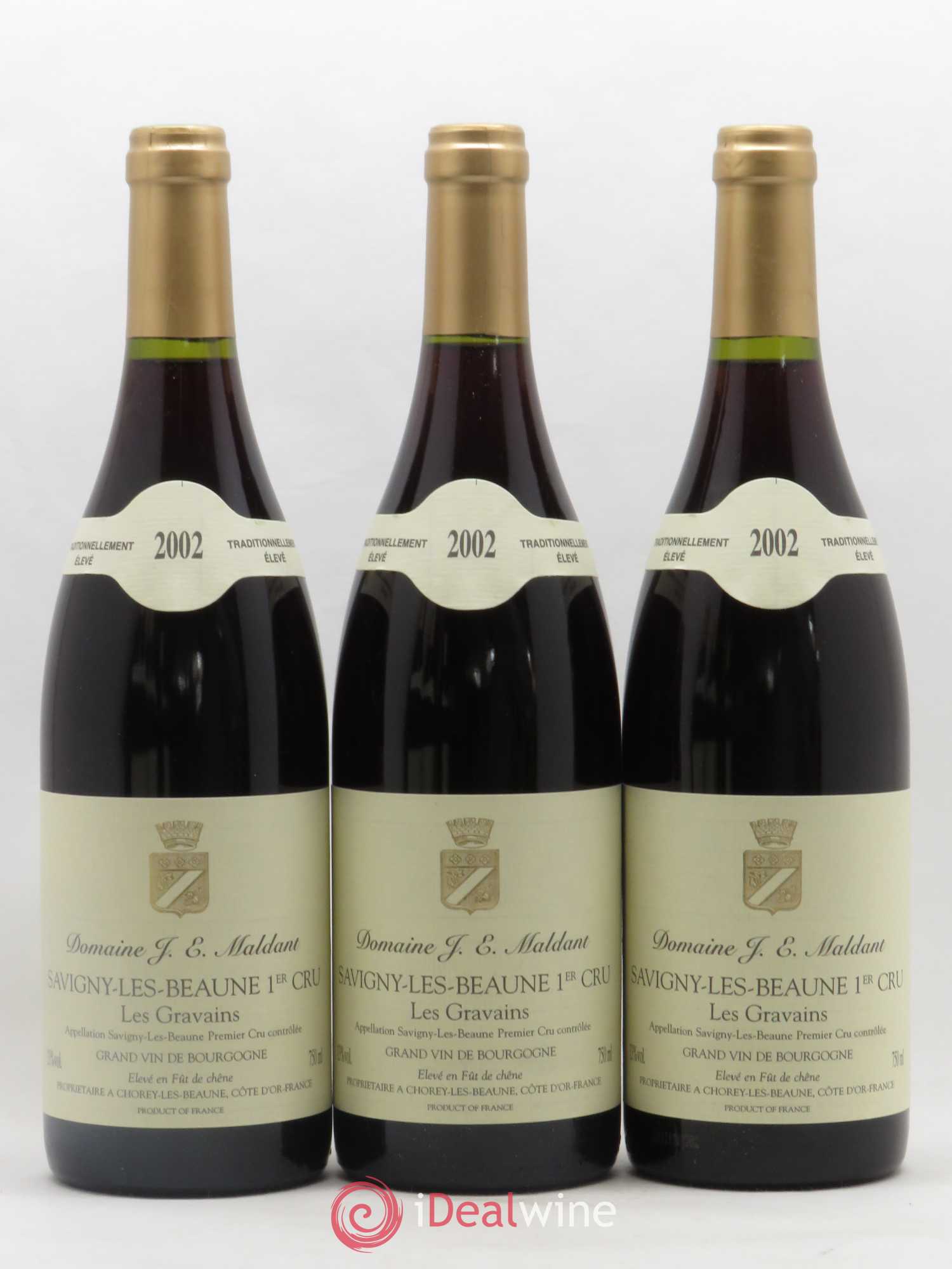 Savigny-lès-Beaune 1er Cru Les Gravins Domaine Maldant 2002 - Posten von 6 Flaschen - 2