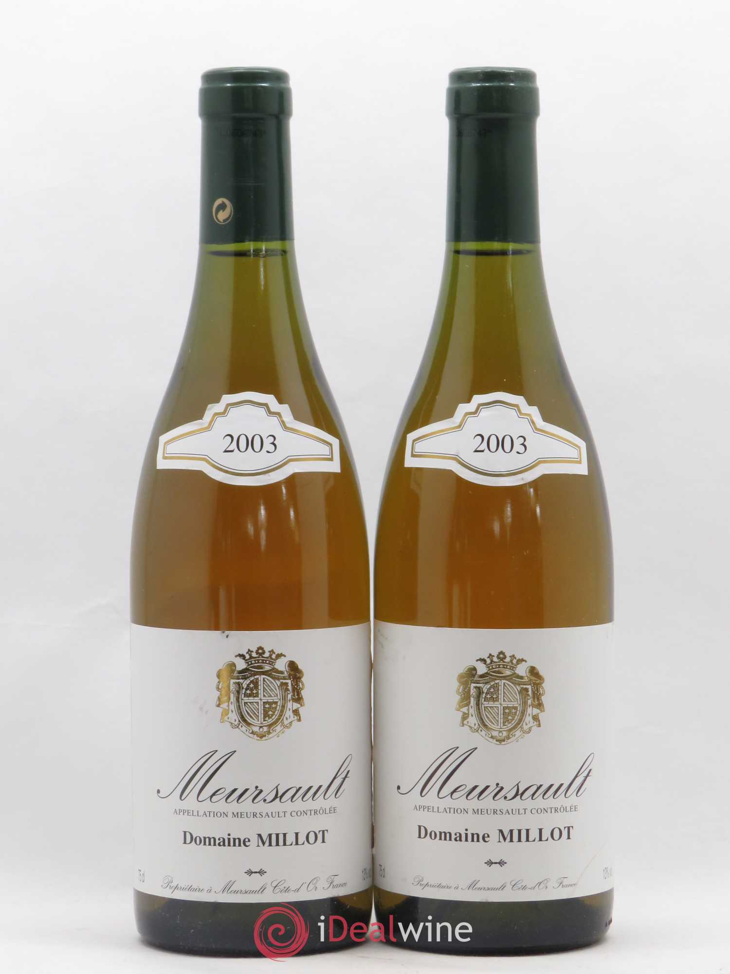Meursault Domaine Millot 2003 - Lot de 2 bouteilles - 0