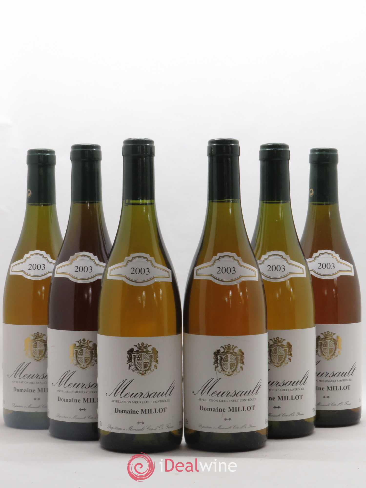 Meursault Domaine Millot 2003 - Lot de 6 bouteilles - 0