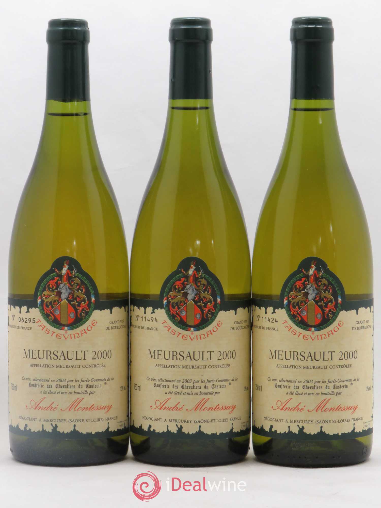 Meursault André Montessuy Tastevinage 2000 - Posten von 3 Flaschen - 0