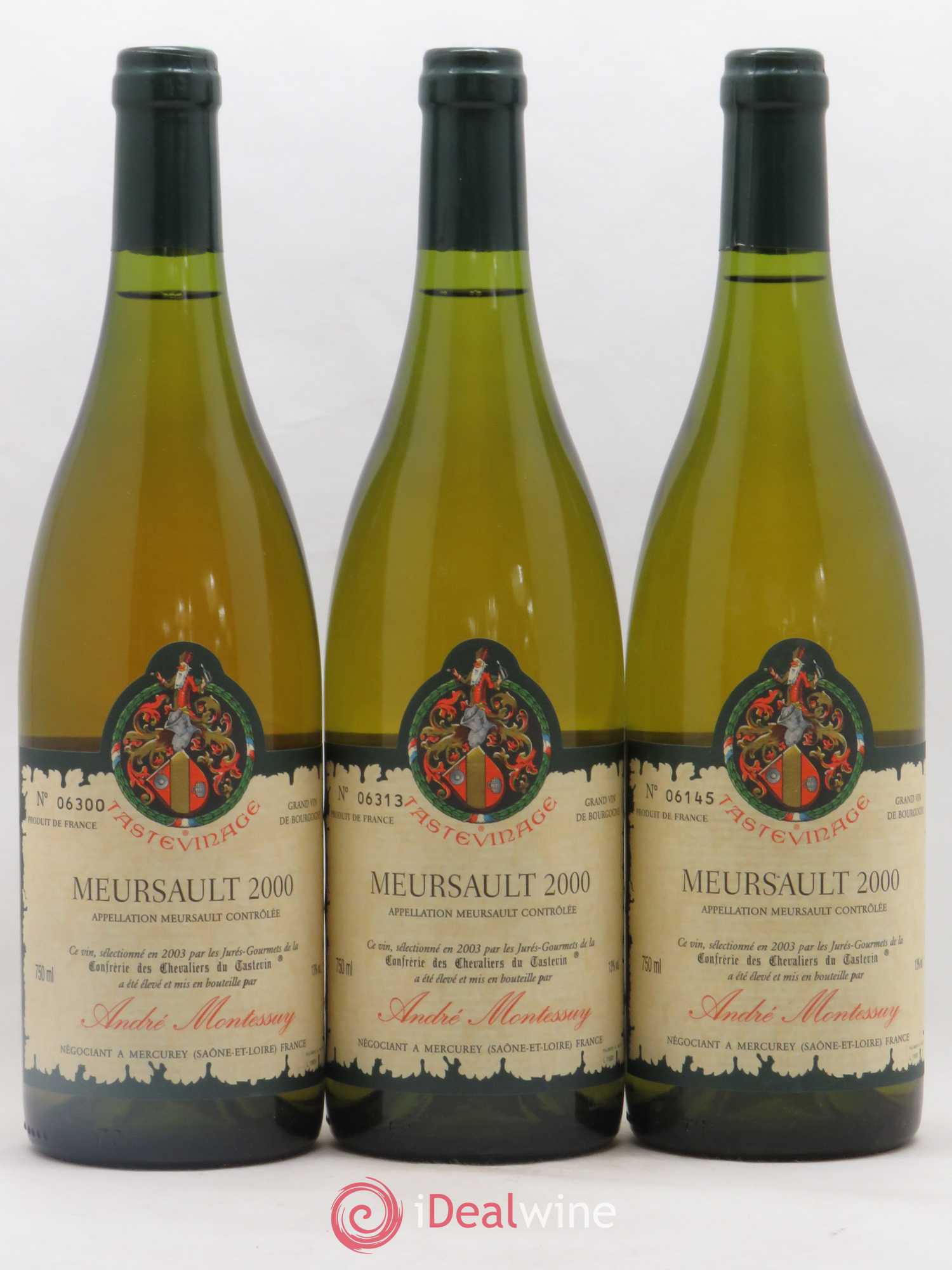 Meursault André Montessuy Tastevinage 2000 - Posten von 3 Flaschen - 0