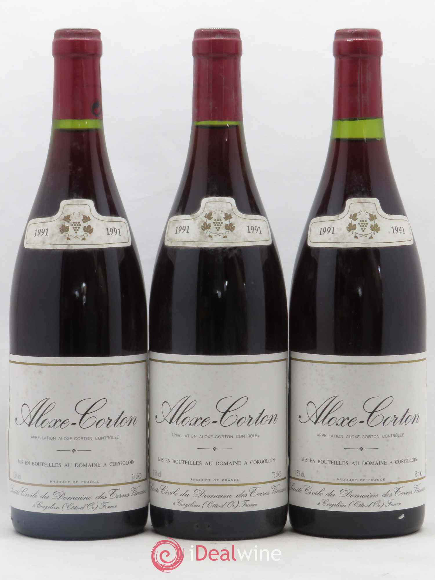 Aloxe-Corton Domaine Des Terres Vineuses 1991 - Posten von 3 Flaschen - 0