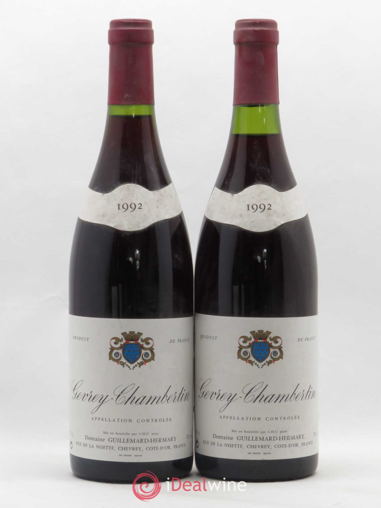 Gevrey-Chambertin Domaine Guillemard Hermary 1992 - Posten von 2 Flaschen - 0