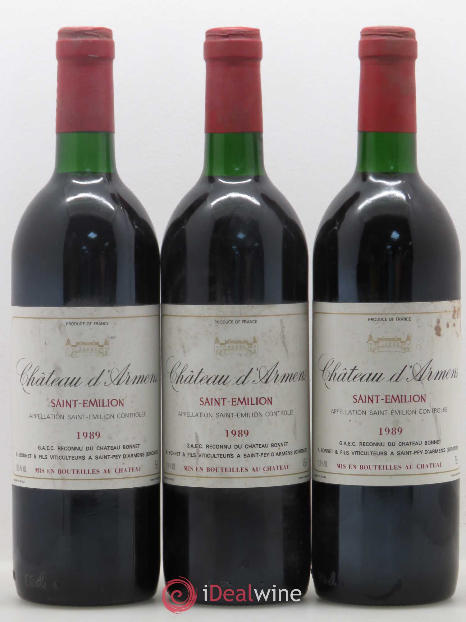 Château Armens Grand Cru 1989 - Lot de 12 bouteilles - 1