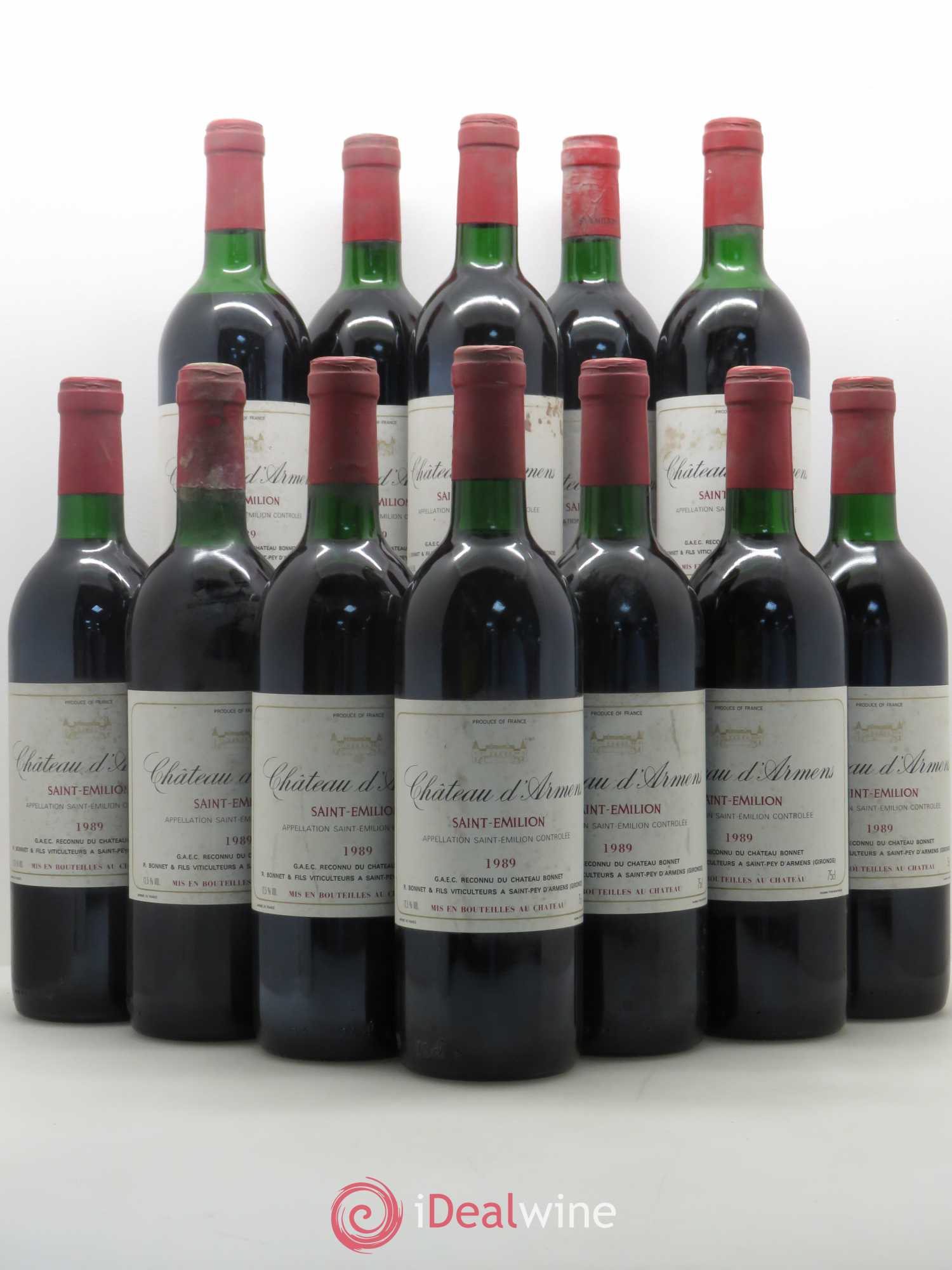 Château Armens Grand Cru 1989 - Lot de 12 bouteilles - 0