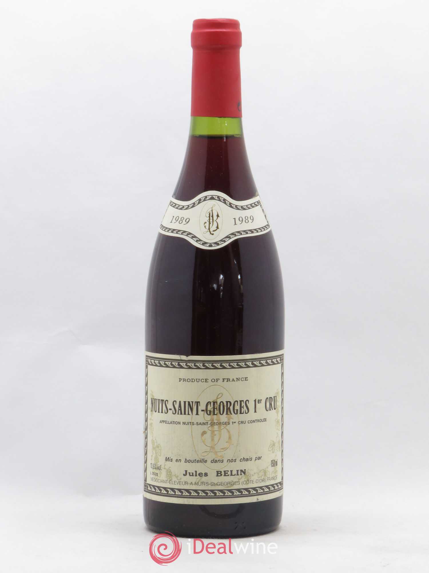 Nuits-Saint-Georges 1er Cru Jules Belin 1989 - Lot de 1 bouteille - 0