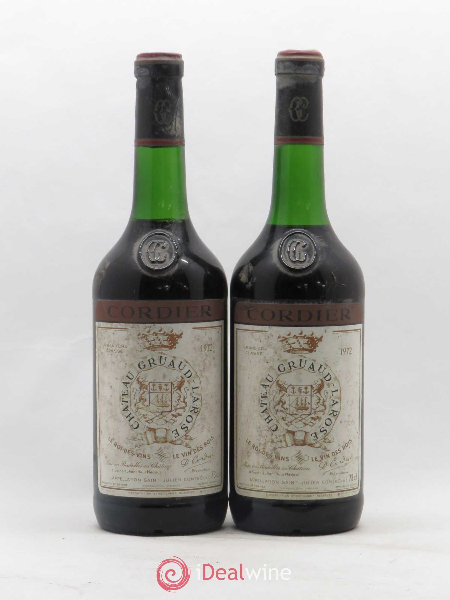 Château Gruaud Larose 2ème Grand Cru Classé 1972 - Lot de 2 bouteilles - 0