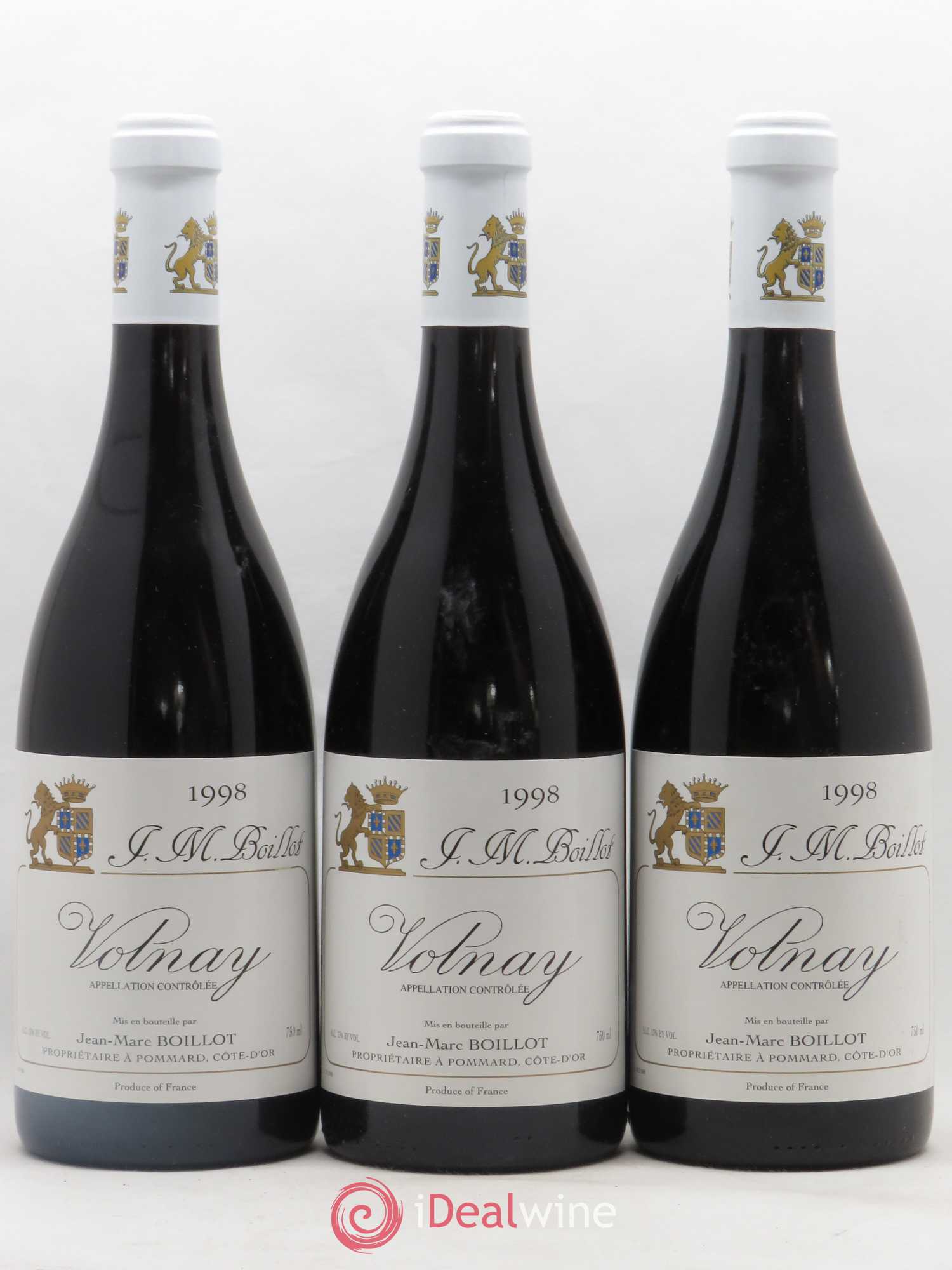 Volnay Jean-Marc Boillot 1998 - Lot de 3 bouteilles - 0