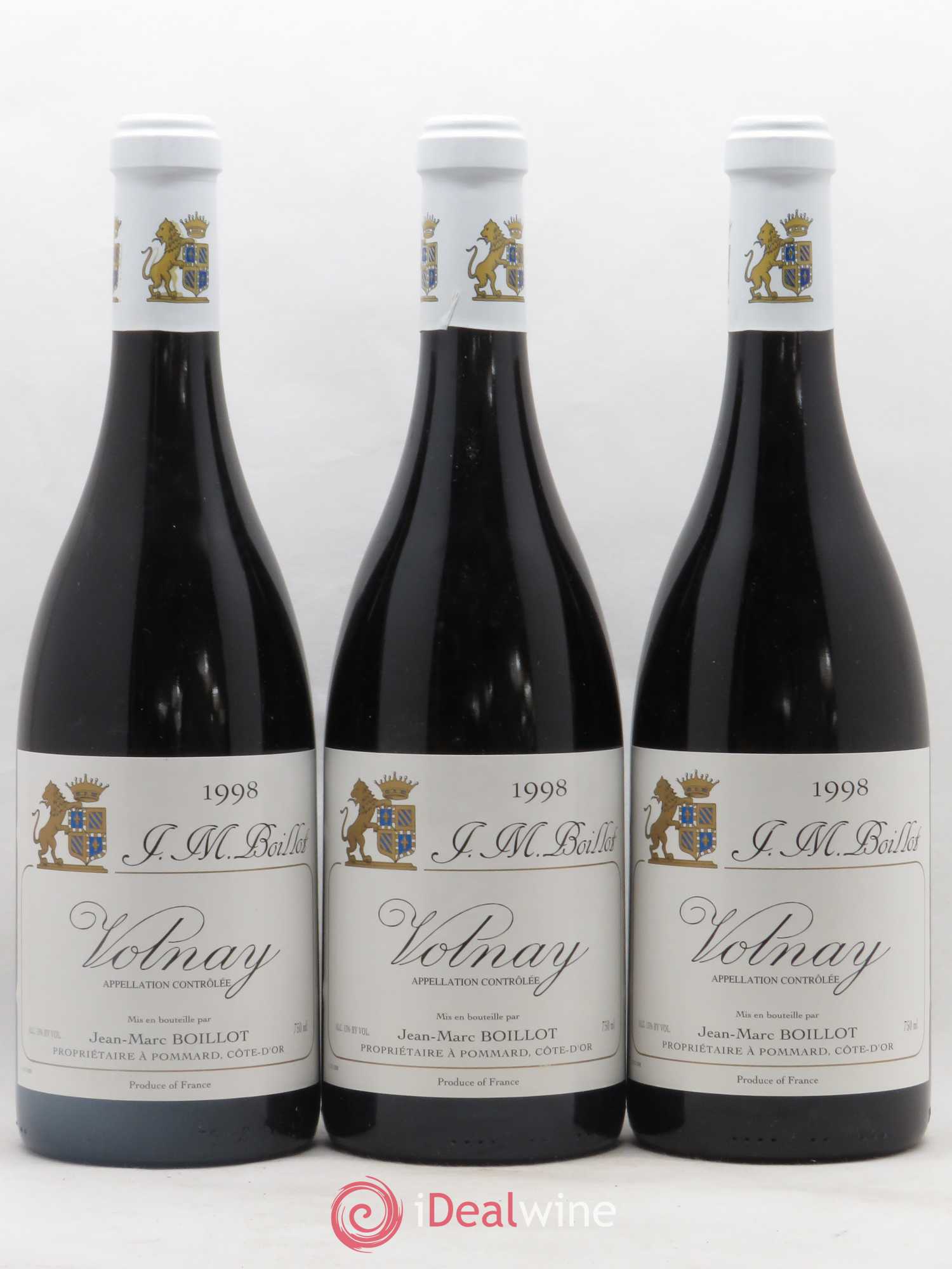 Volnay Jean-Marc Boillot 1998 - Lot de 3 bouteilles - 0