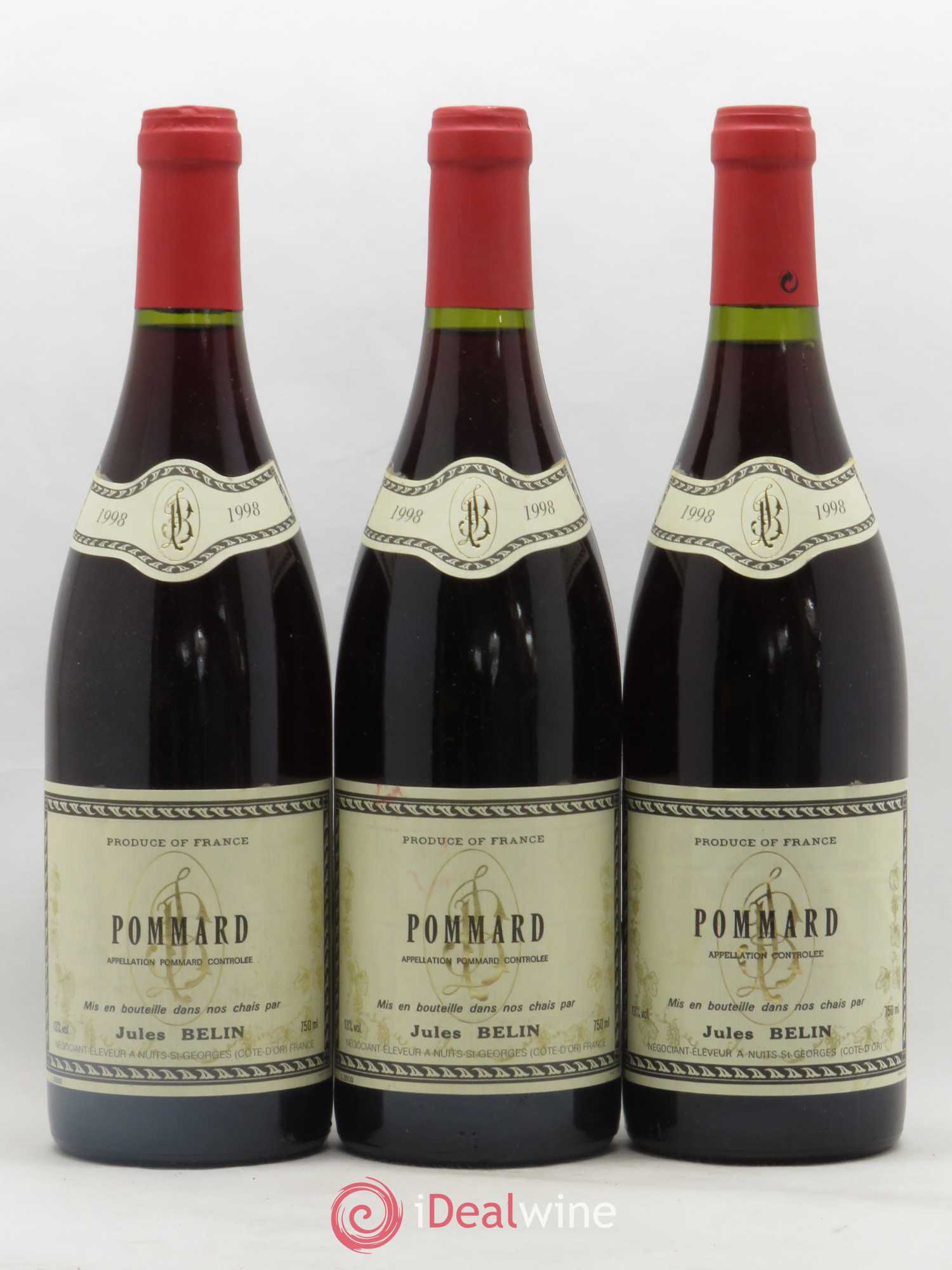 Pommard Jules Belin 1998 - Posten von 3 Flaschen - 0