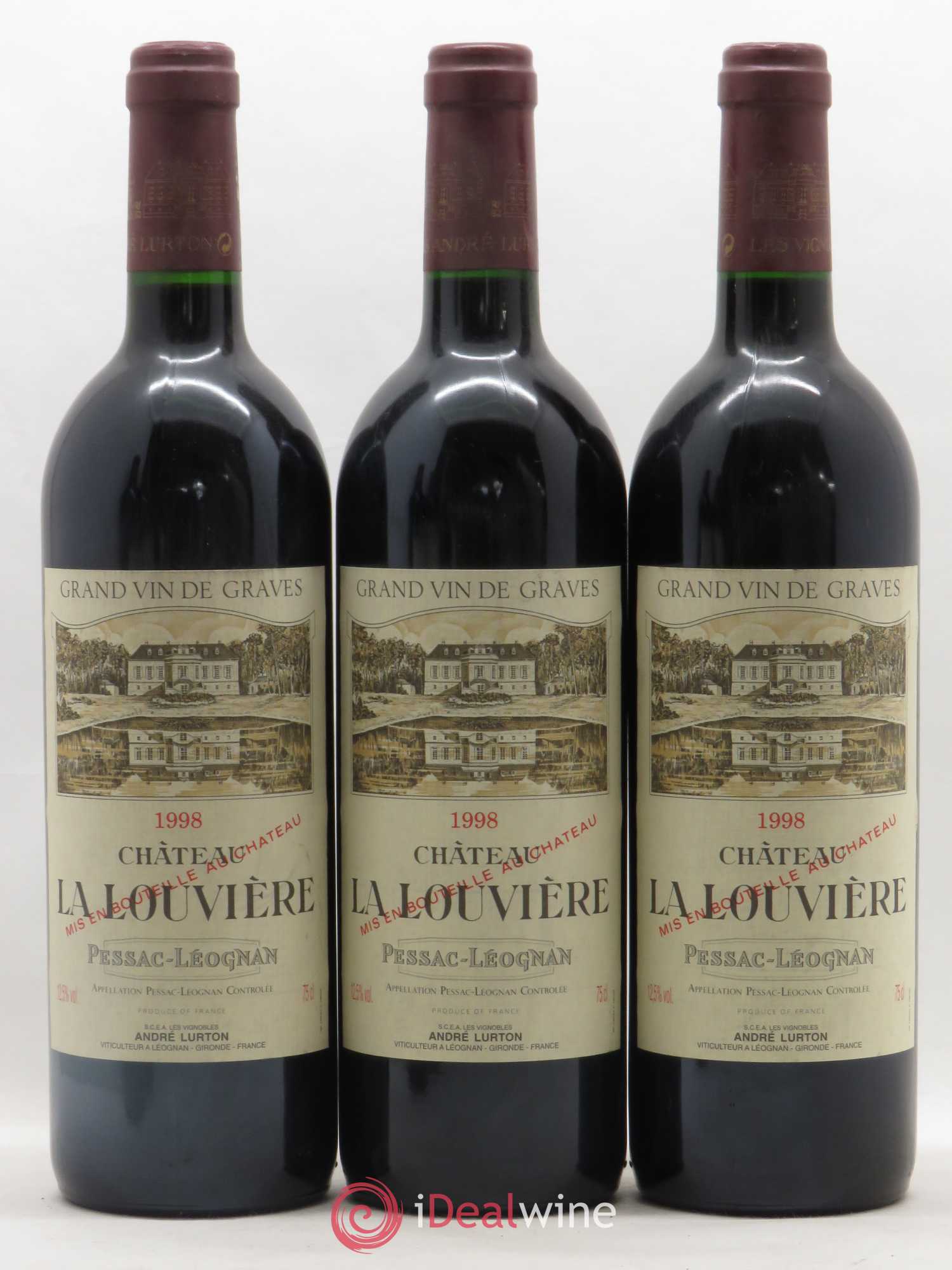Château la Louvière 1998 - Lot of 12 bottles - 2